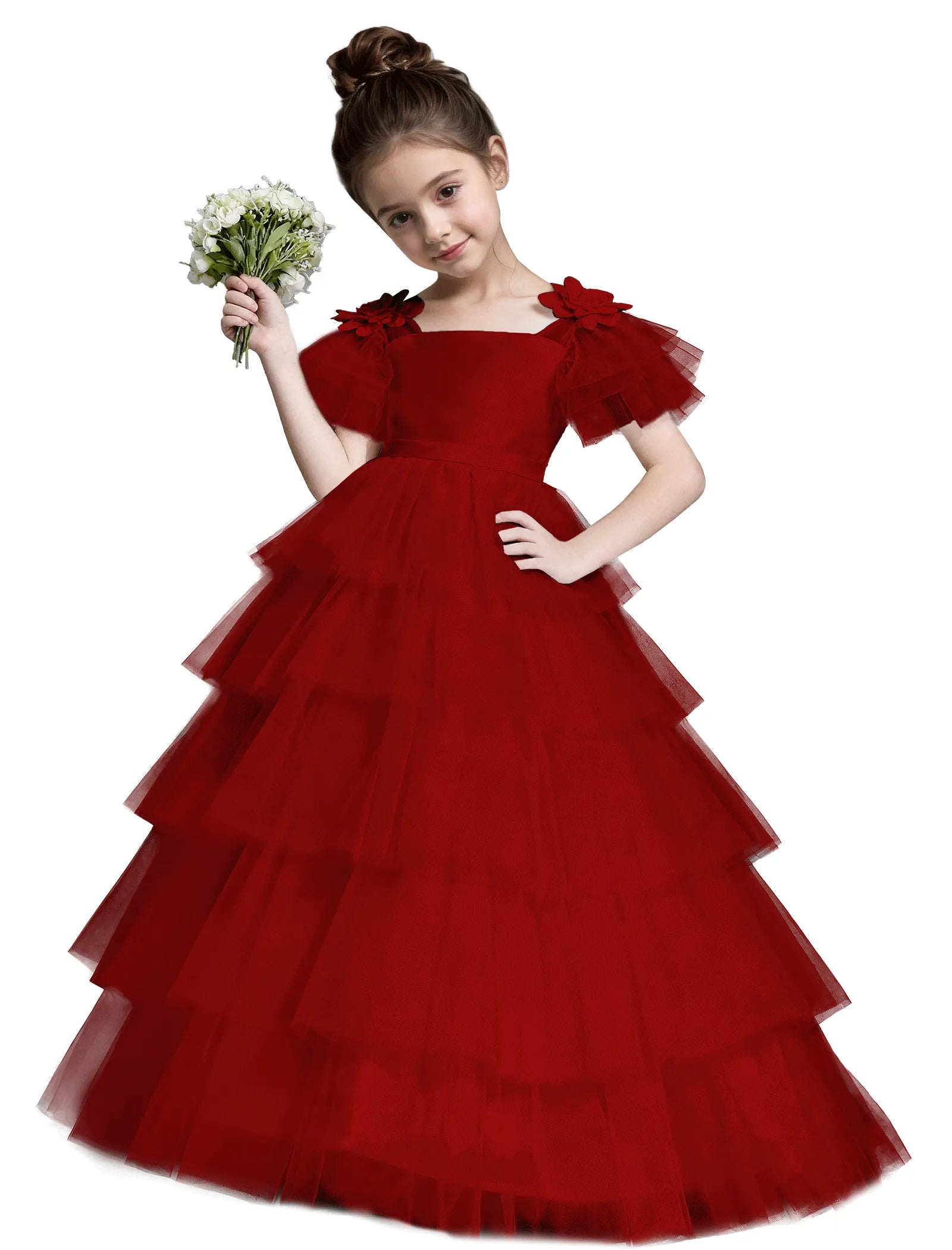 Fairytale Tulle Flower Girl Dress for Weddings