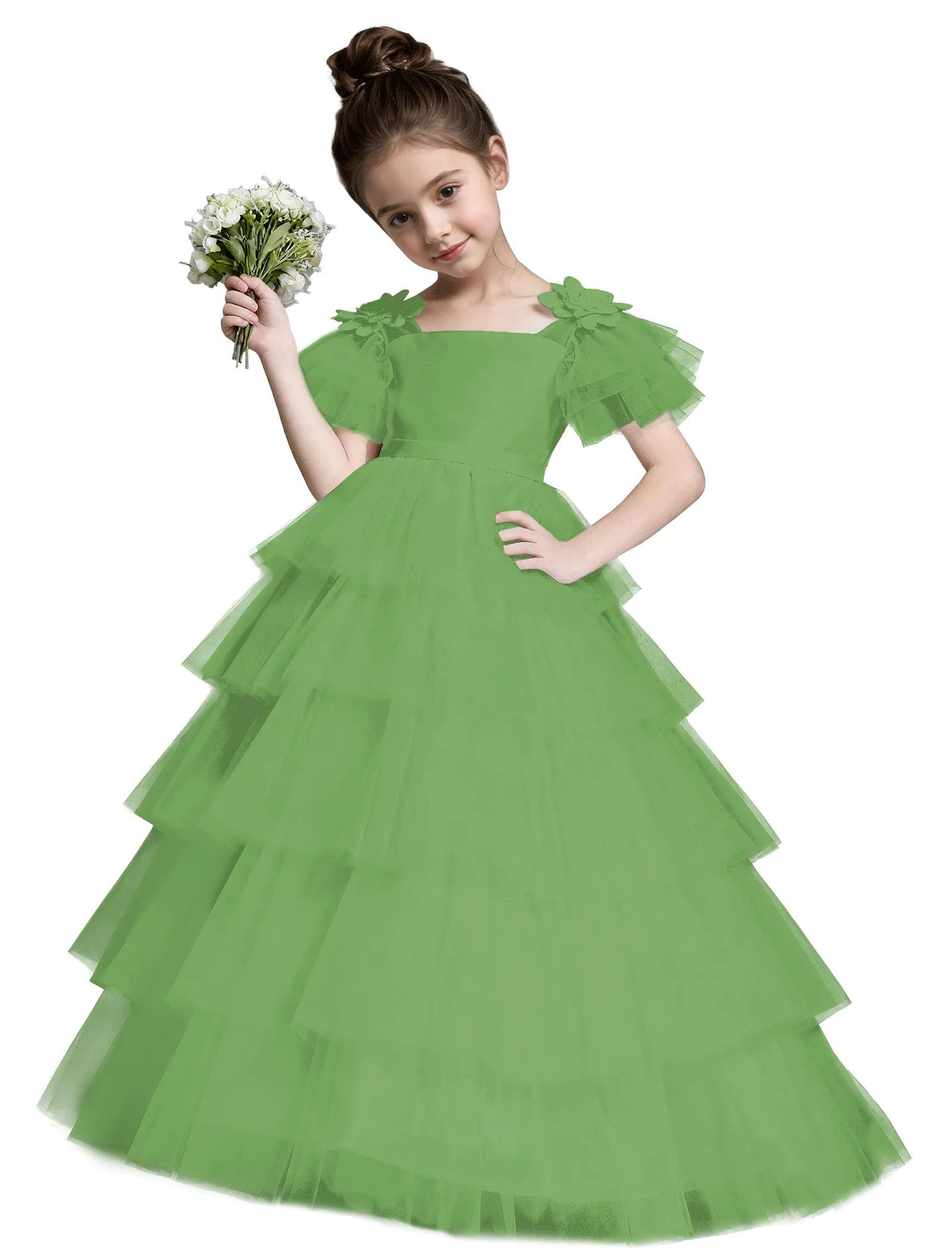 Fairytale Tulle Flower Girl Dress for Weddings
