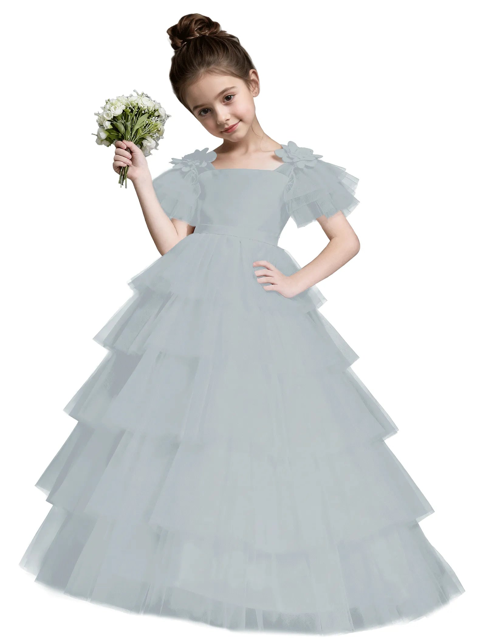 Fairytale Tulle Flower Girl Dress for Weddings