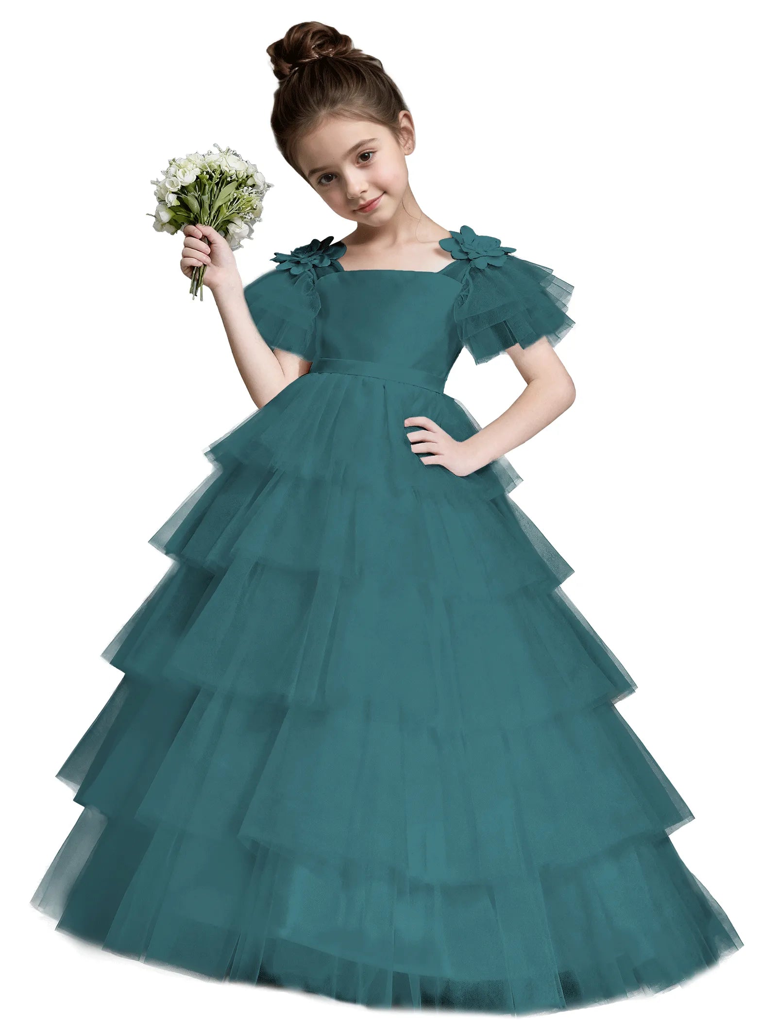 Fairytale Tulle Flower Girl Dress for Weddings