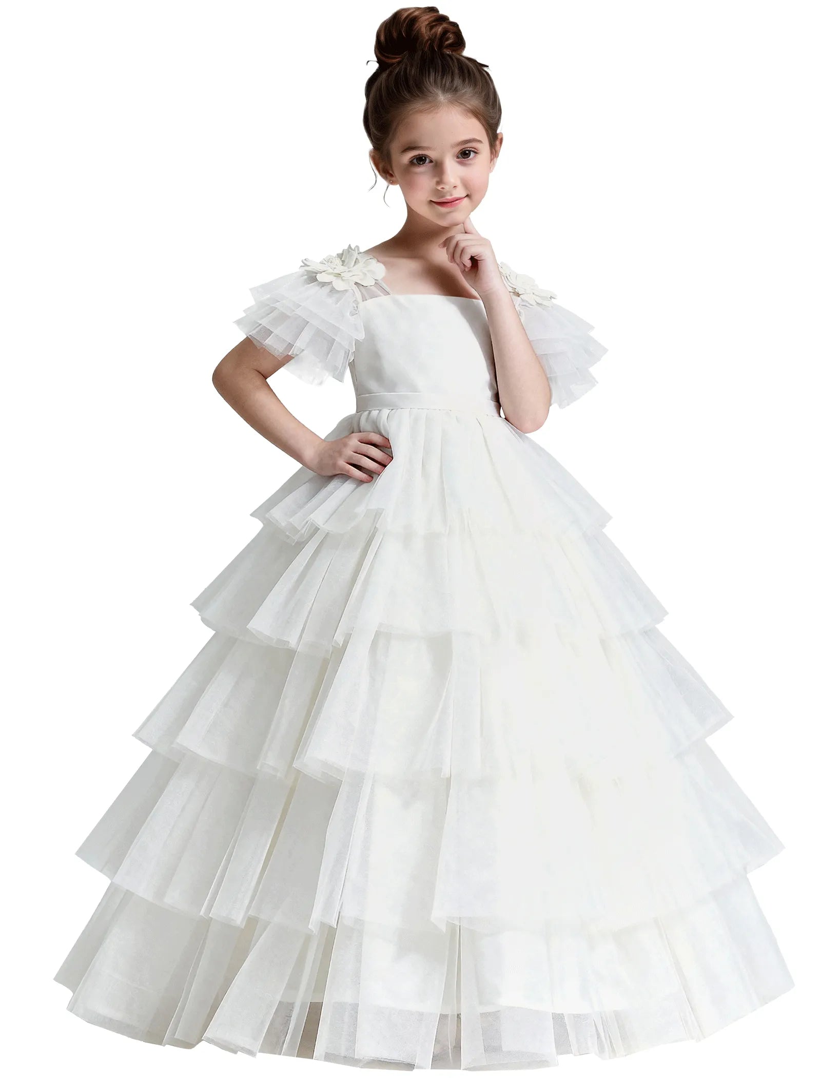Fairytale Tulle Flower Girl Dress for Weddings