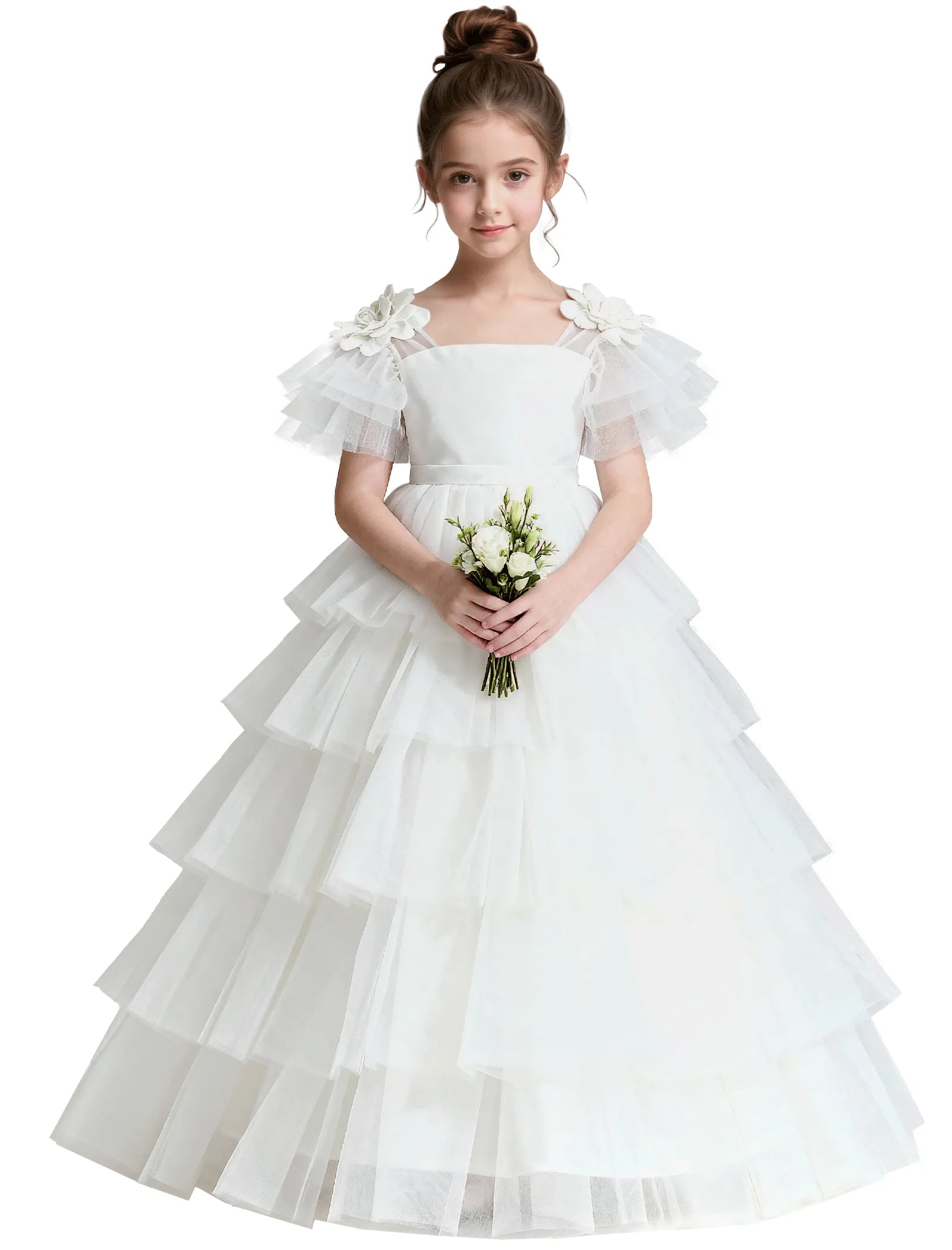 Fairytale Tulle Flower Girl Dress for Weddings