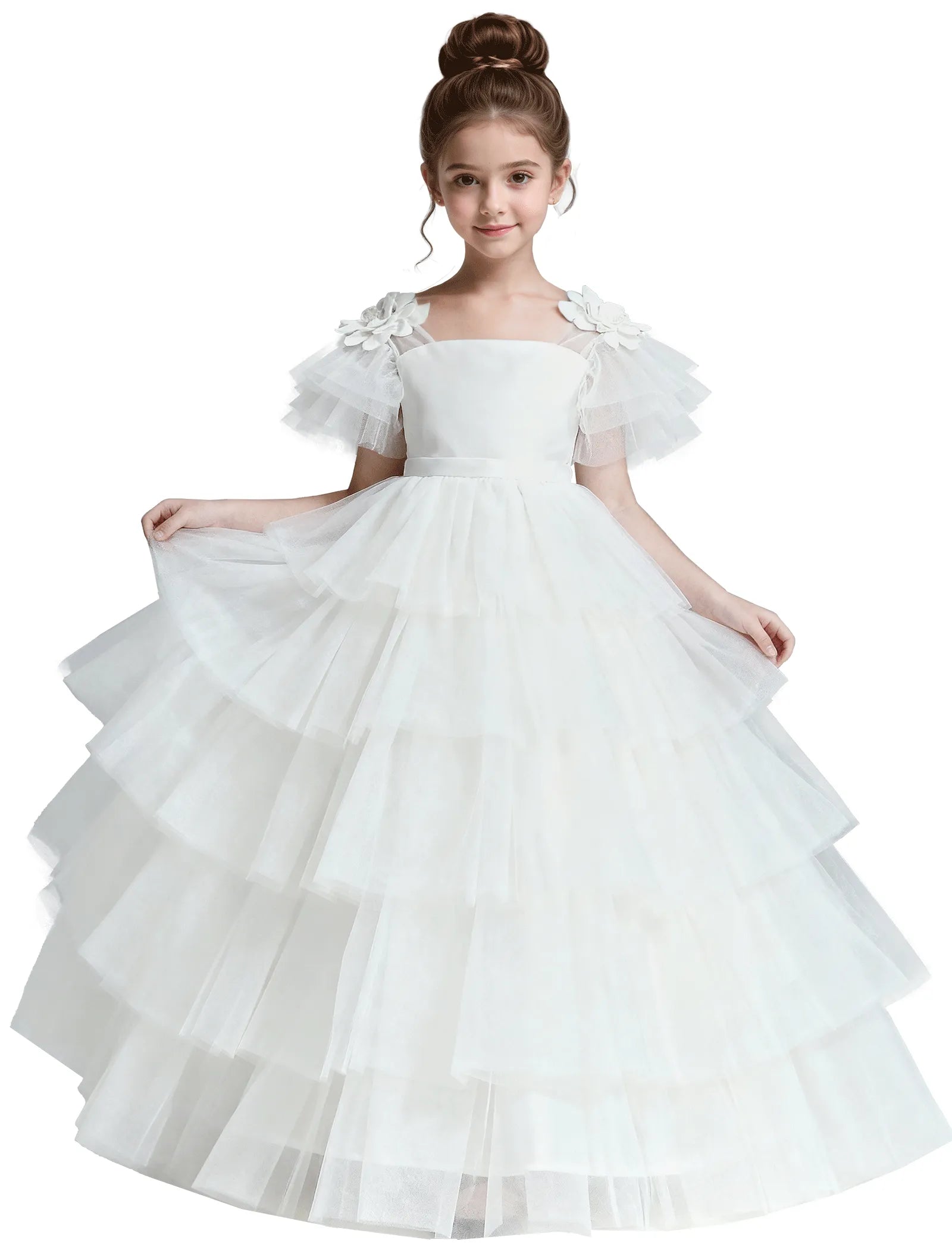 Fairytale Tulle Flower Girl Dress for Weddings