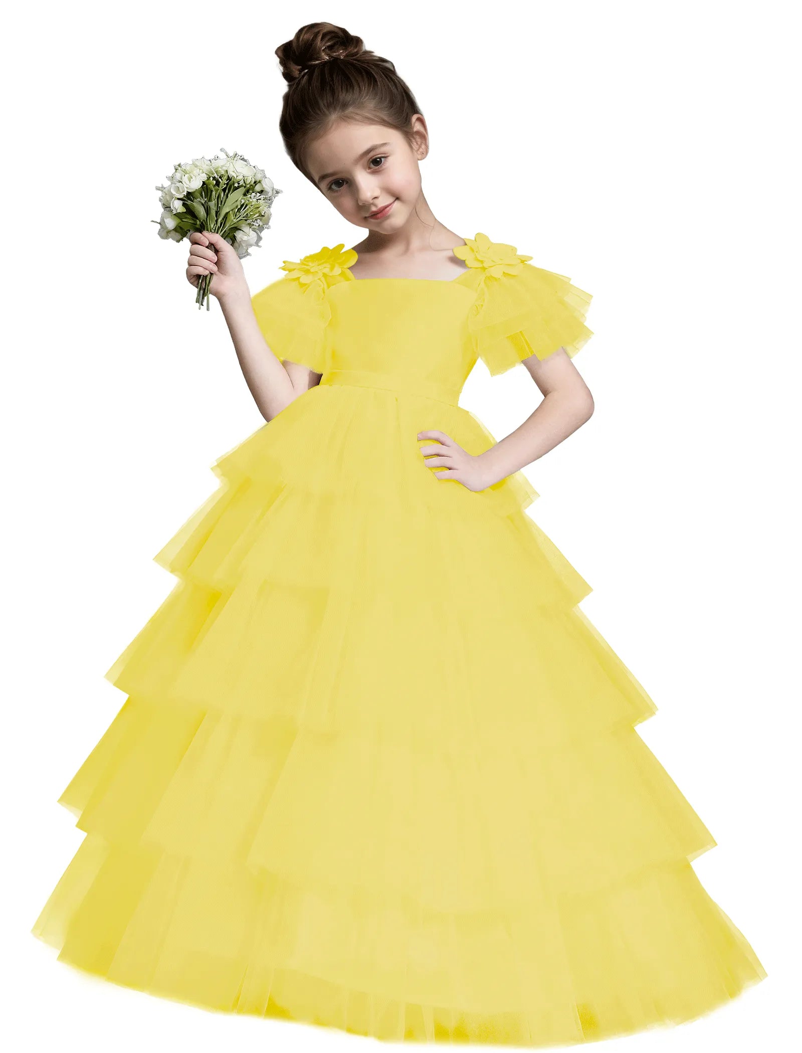 Fairytale Tulle Flower Girl Dress for Weddings