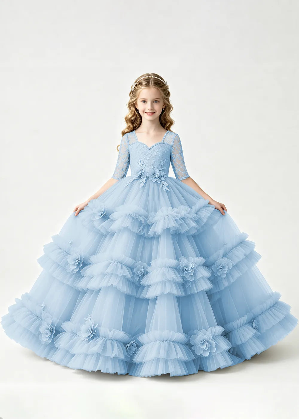 Spitzenkleid mit schulterfreiem Design