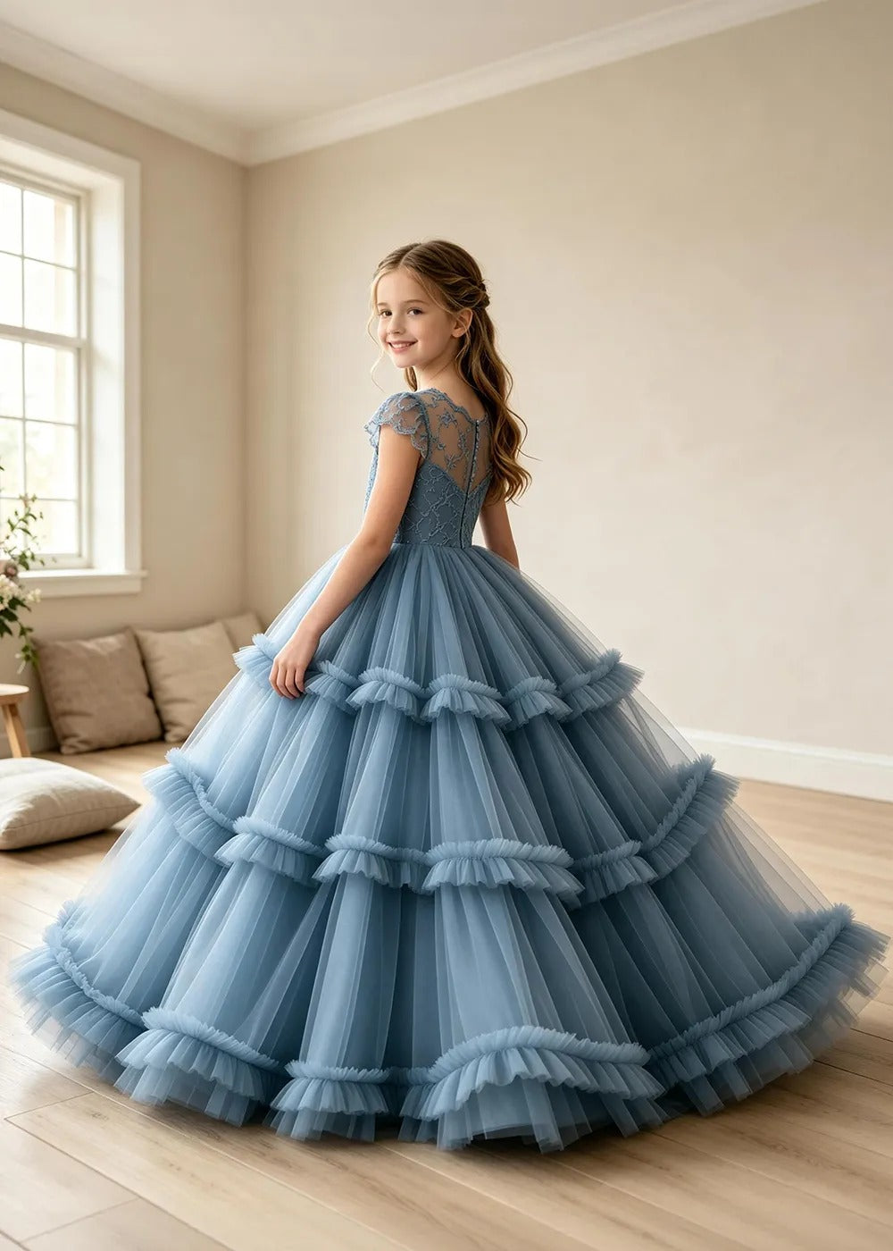 Spitzenkleid mit schulterfreiem Design
