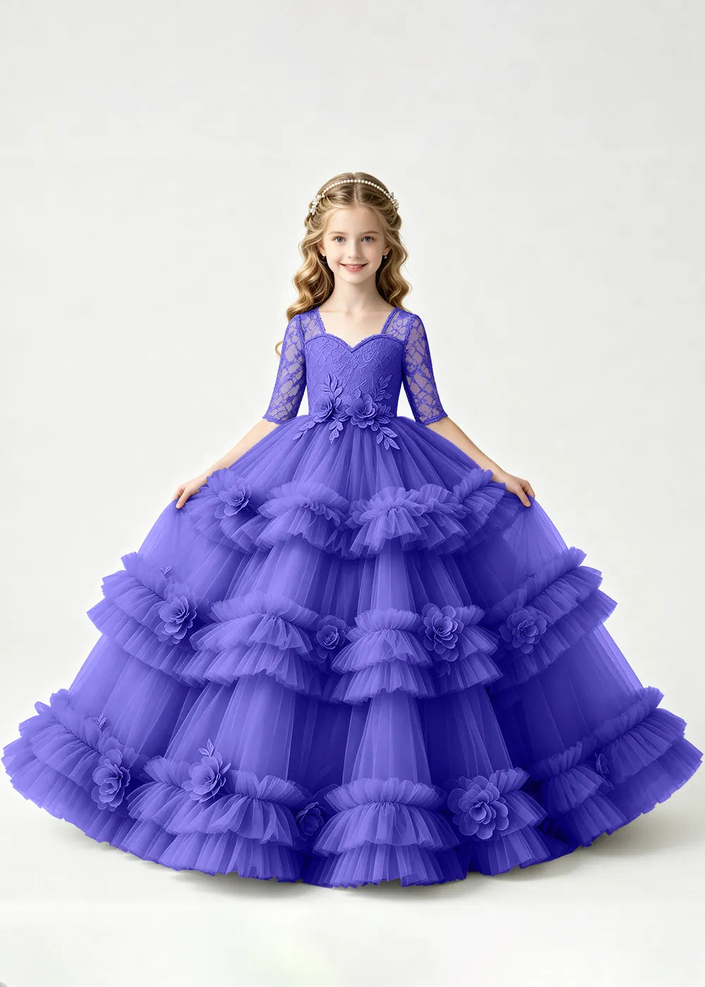 Spitzenkleid mit schulterfreiem Design
