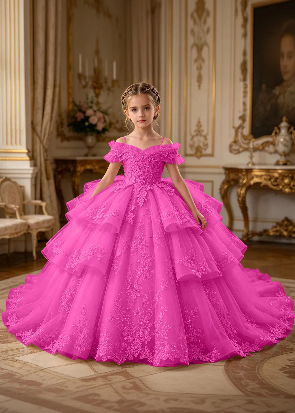 Spitzenkleid mit schulterfreiem Design