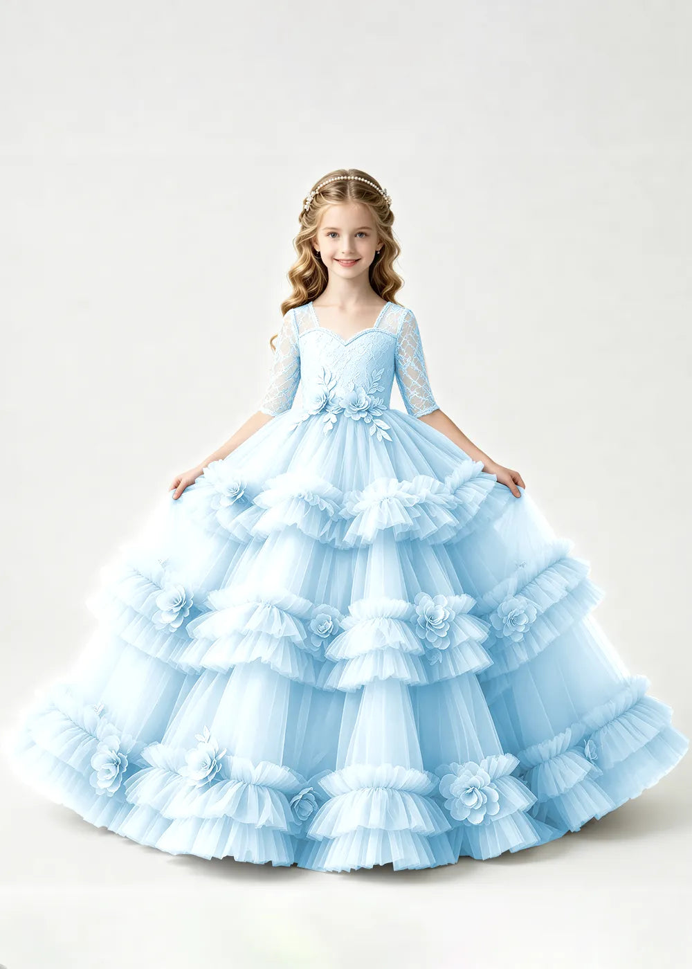 Spitzenkleid mit schulterfreiem Design