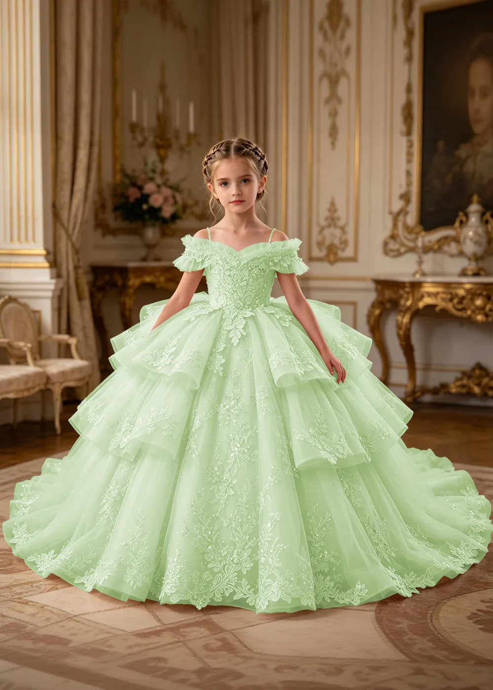 Spitzenkleid mit schulterfreiem Design