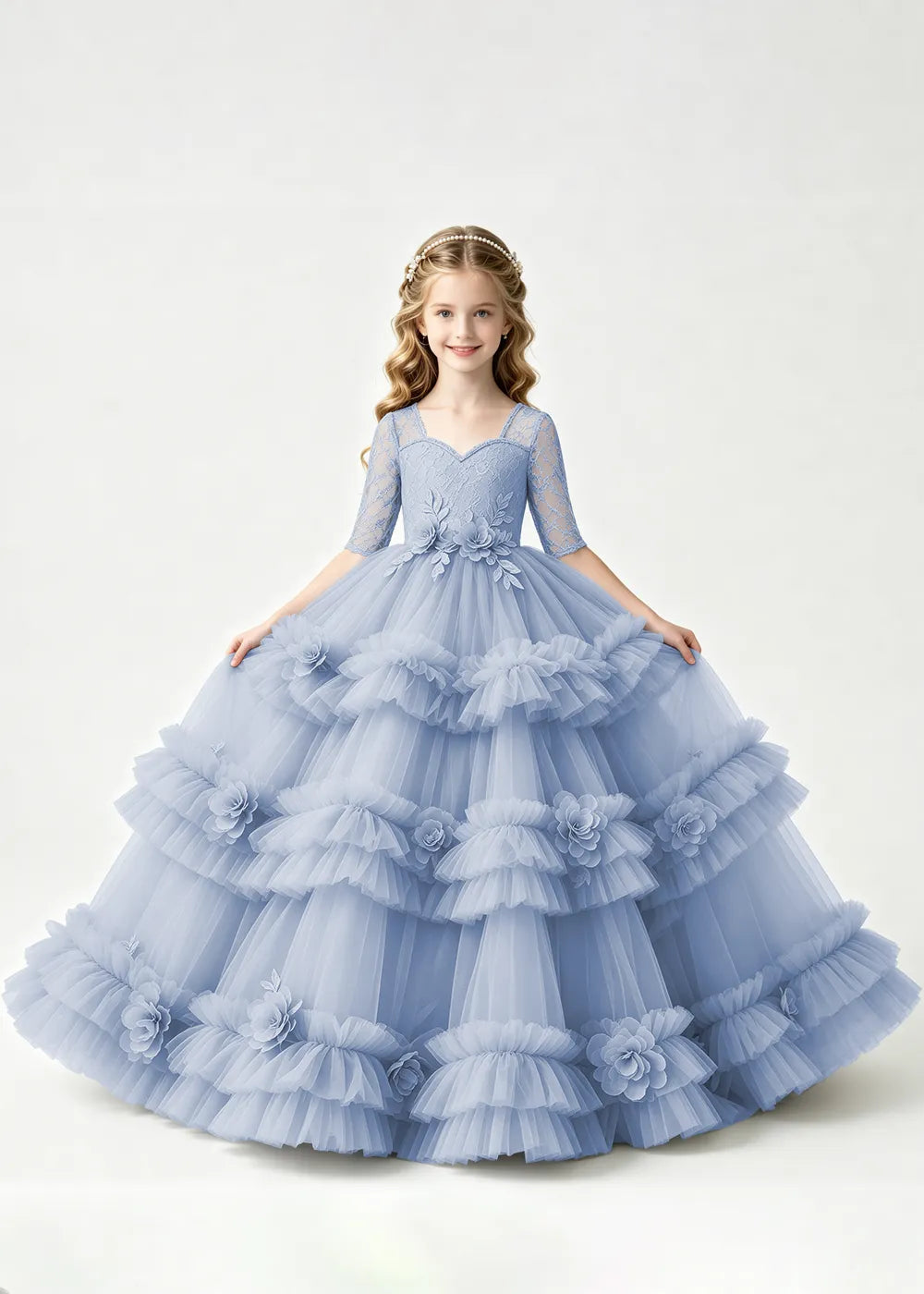Spitzenkleid mit schulterfreiem Design