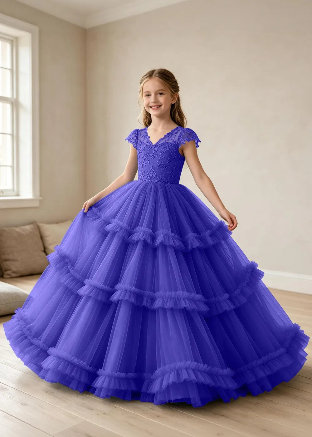 Spitzenkleid mit schulterfreiem Design