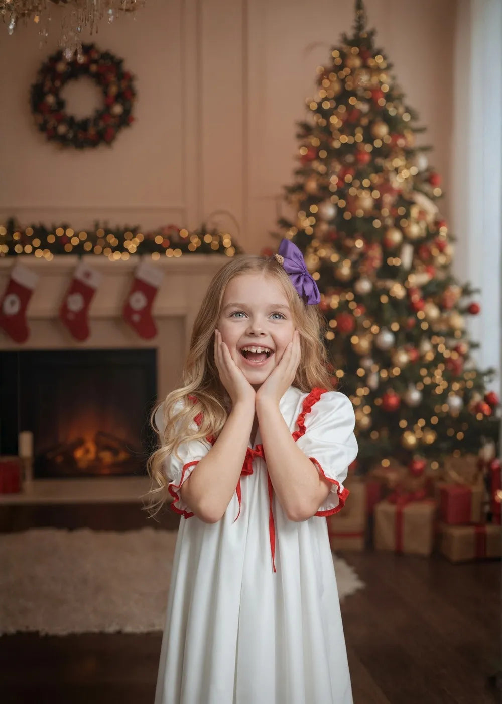 White Christmas Pajama Dress