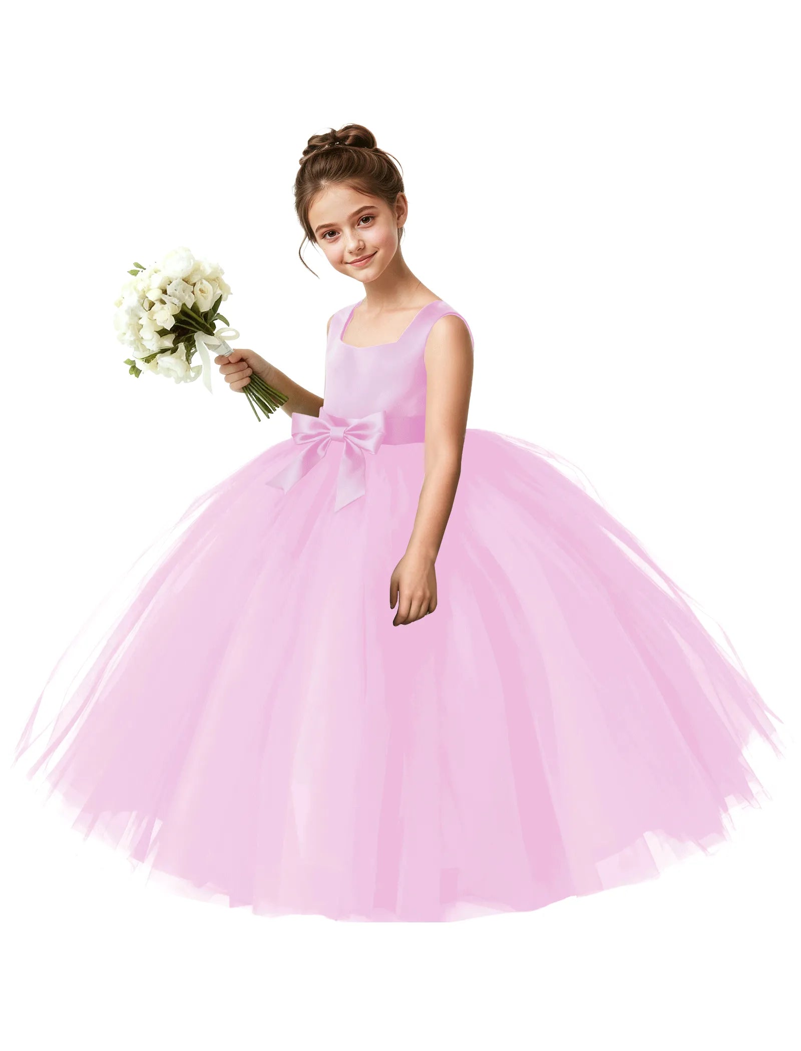 Vestido de princesa sin mangas de encaje