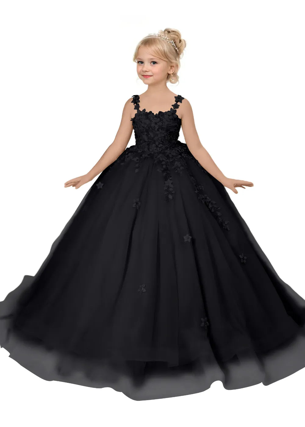 Floral Embroidered Princess Dress