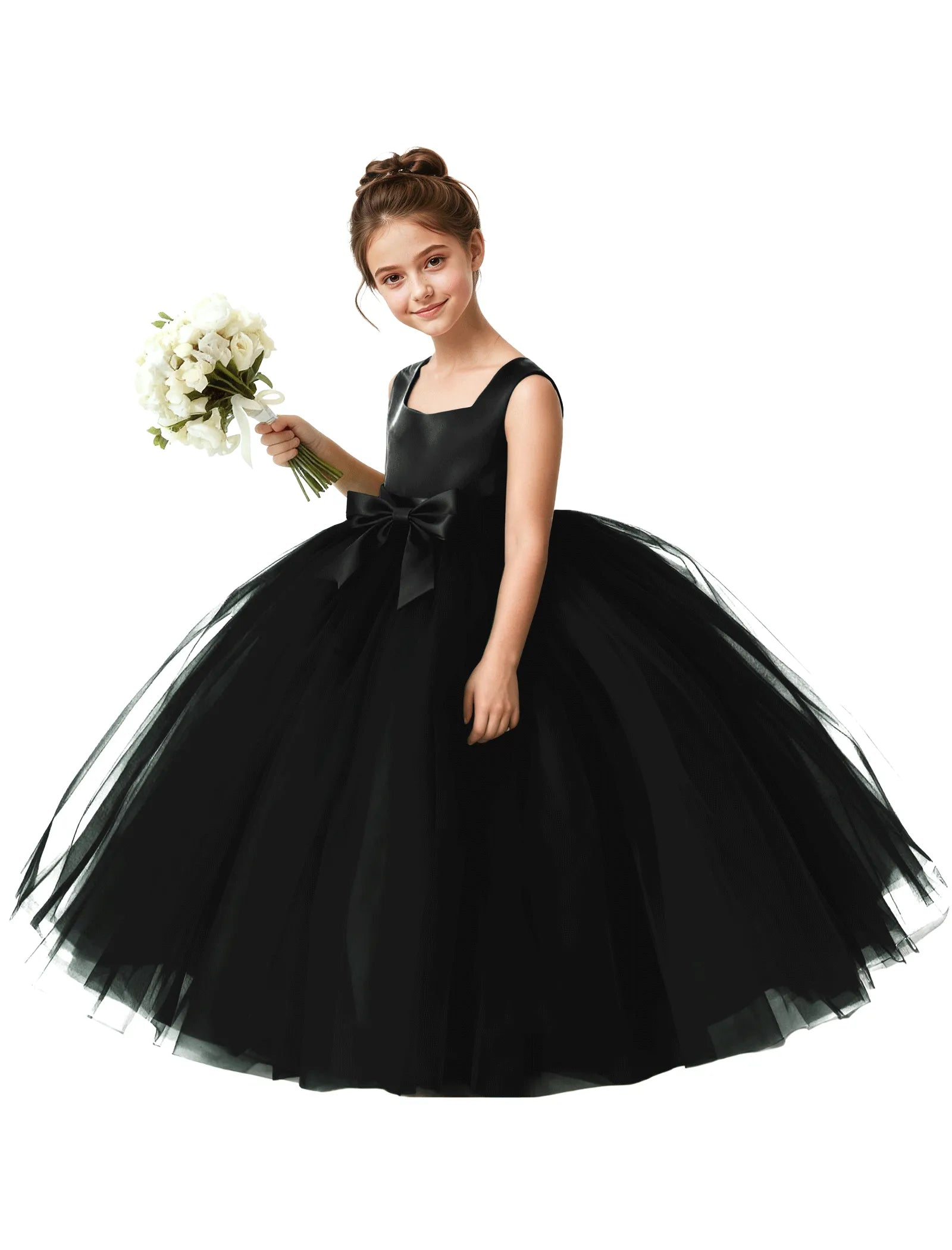 Vestido de princesa sin mangas de encaje