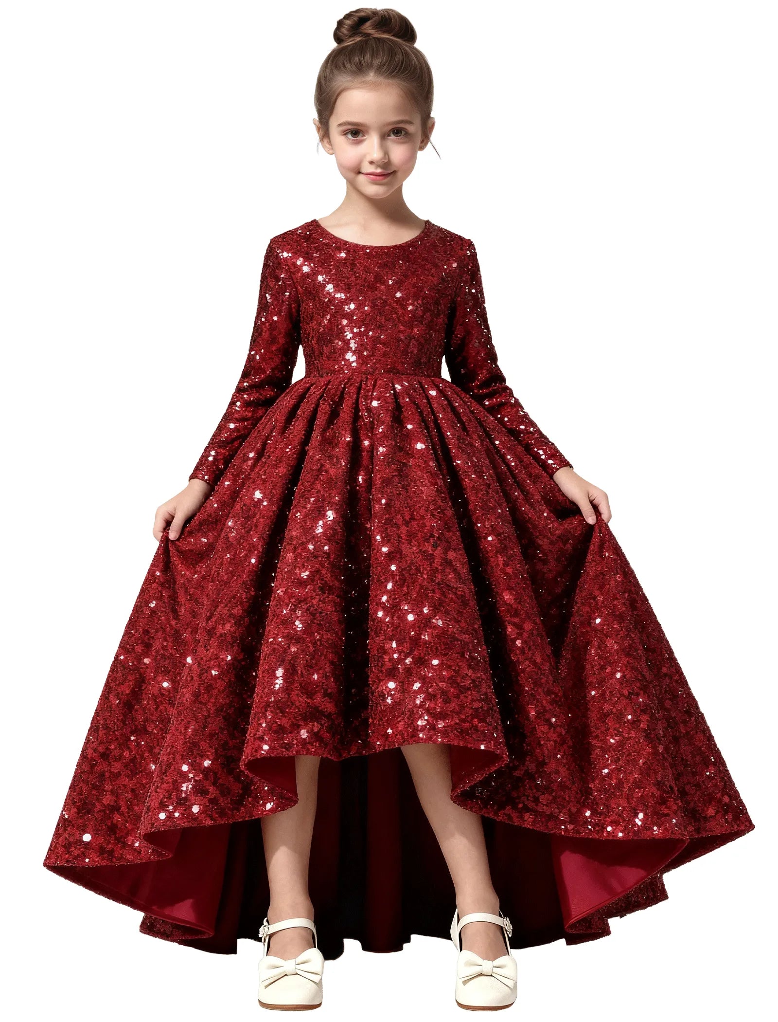 Elegant Glittery Velvet Formal Dress for Kids