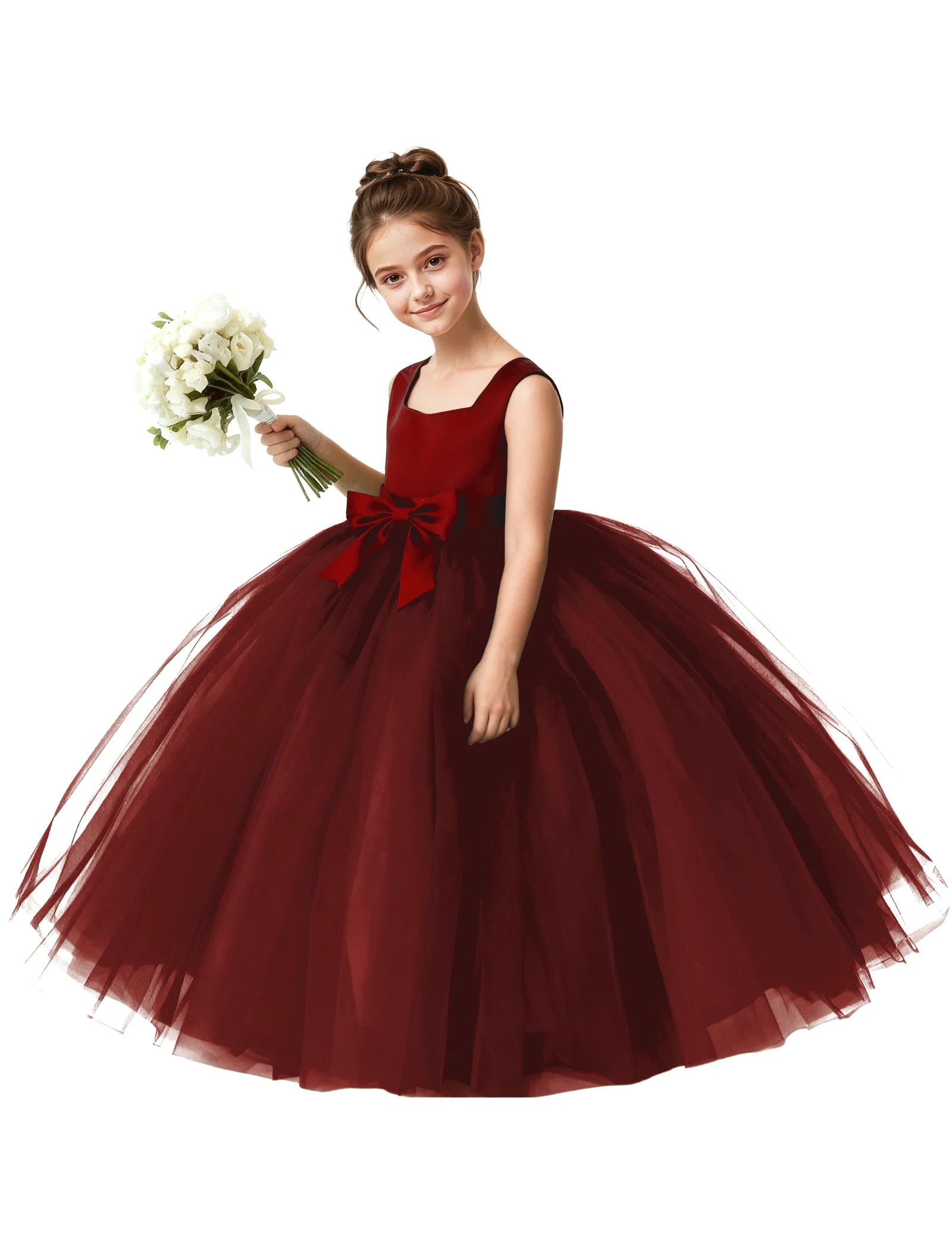 Vestido de princesa sin mangas de encaje