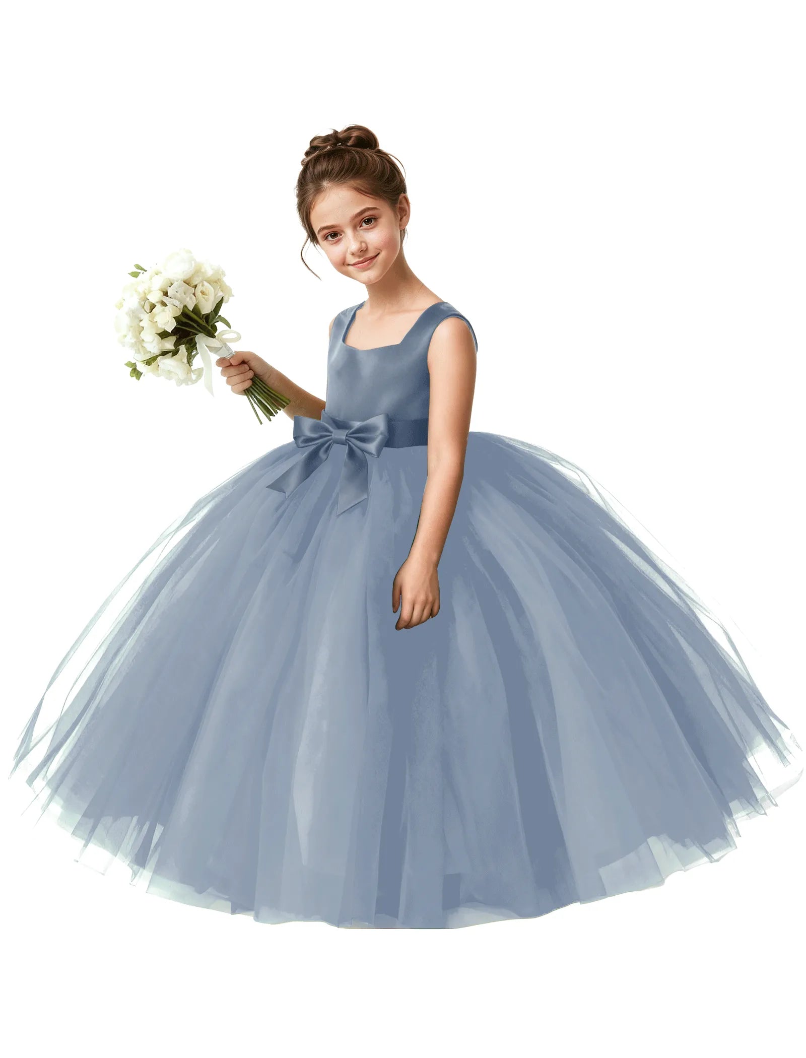 Vestido de princesa sin mangas de encaje
