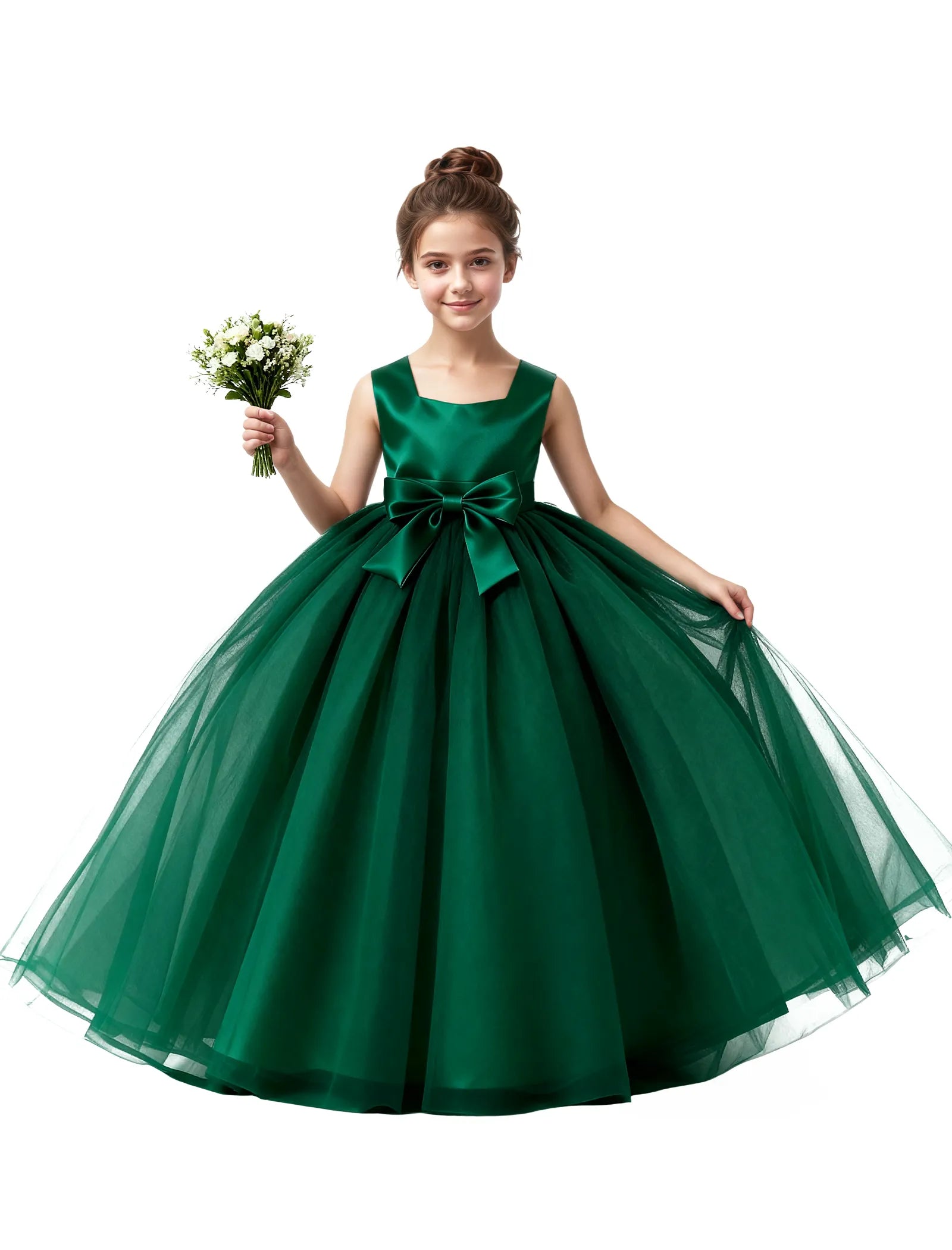 Vestido de princesa sin mangas de encaje