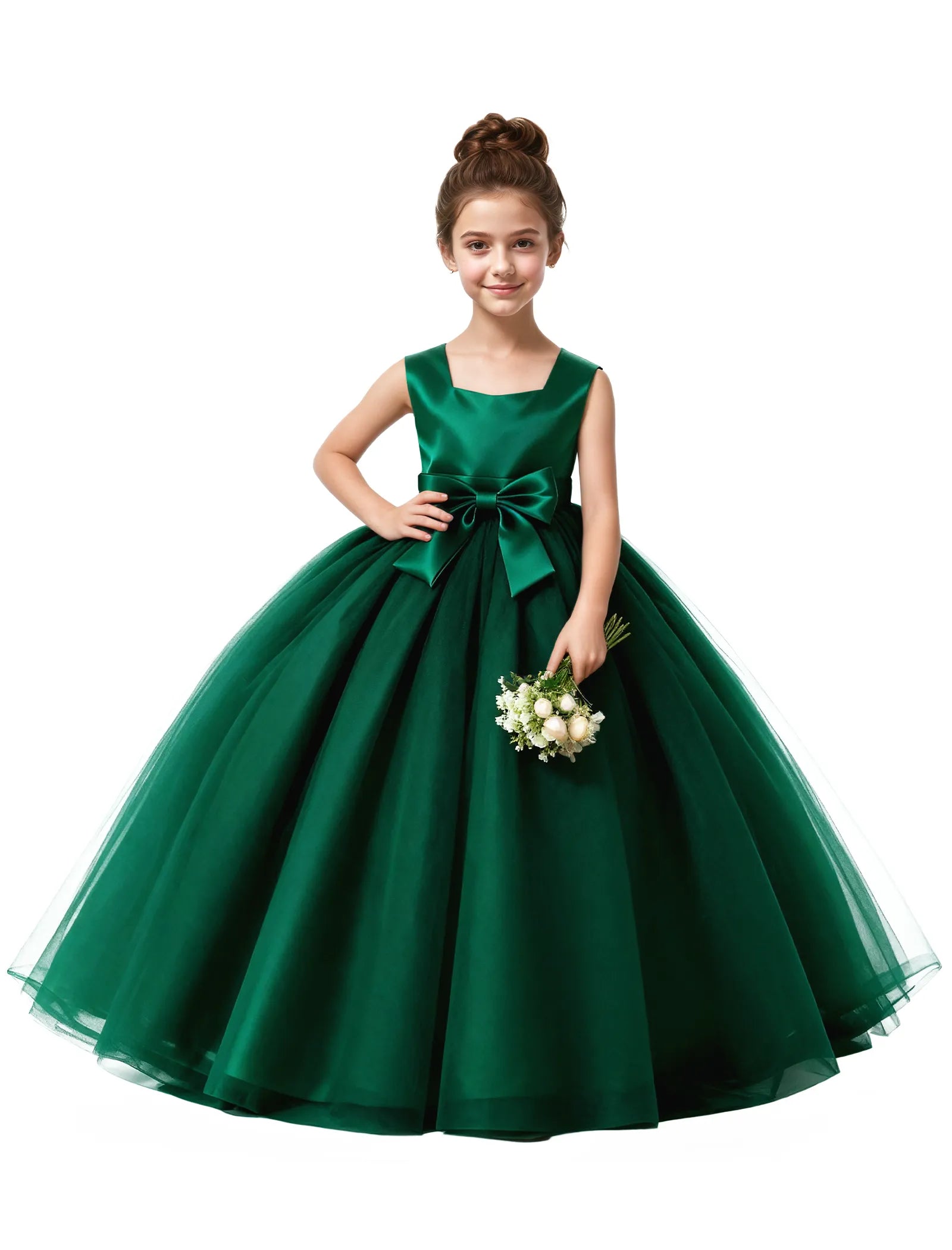 Vestido de princesa sin mangas de encaje