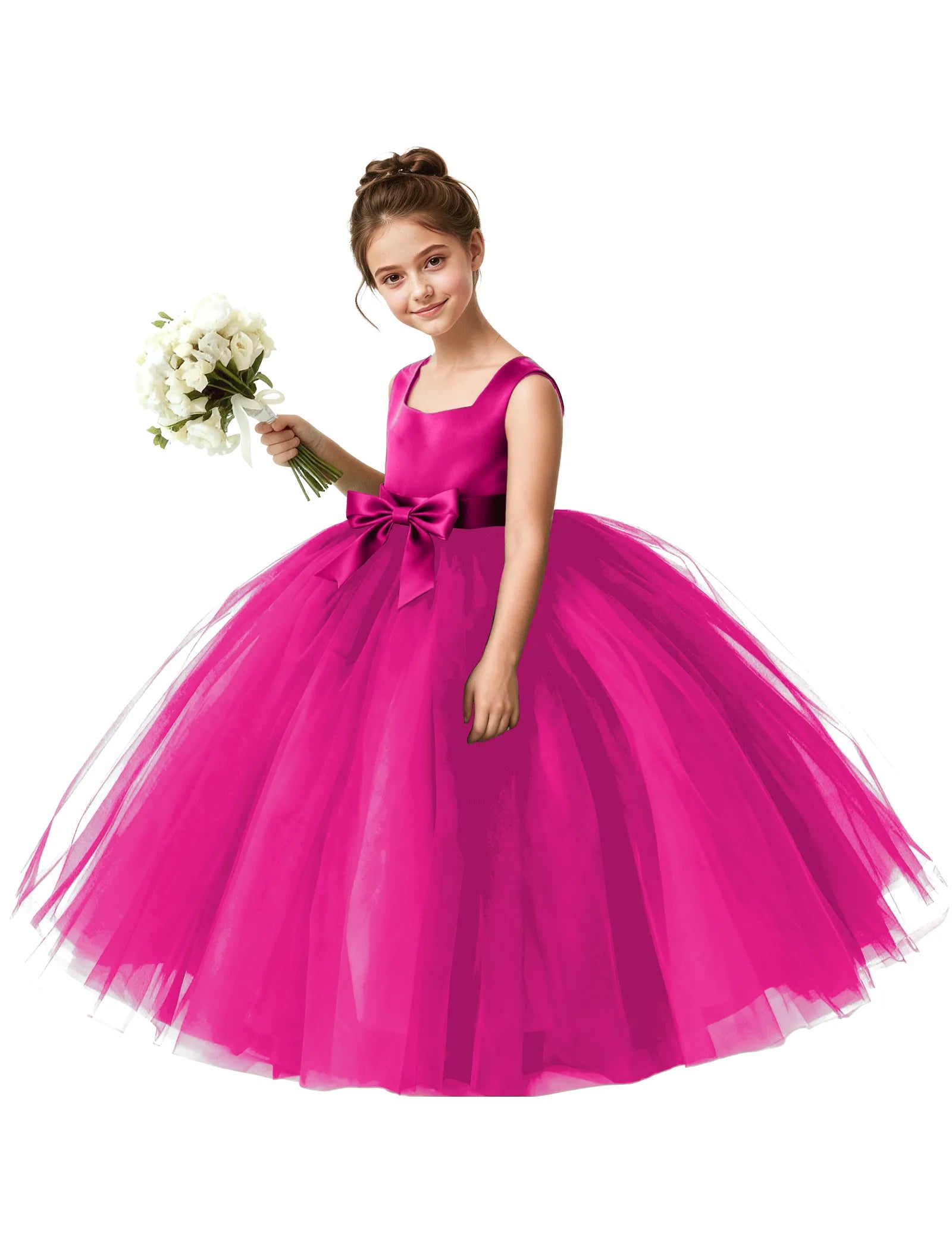 Vestido de princesa sin mangas de encaje
