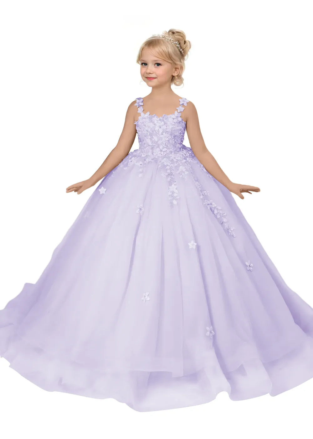 Floral Embroidered Princess Dress