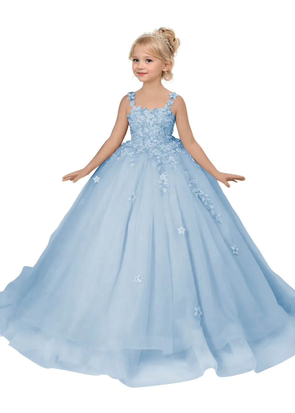 Floral Embroidered Princess Dress