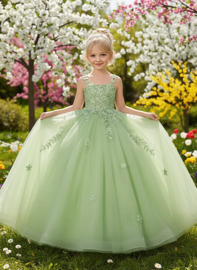 Floral Embroidered Princess Dress