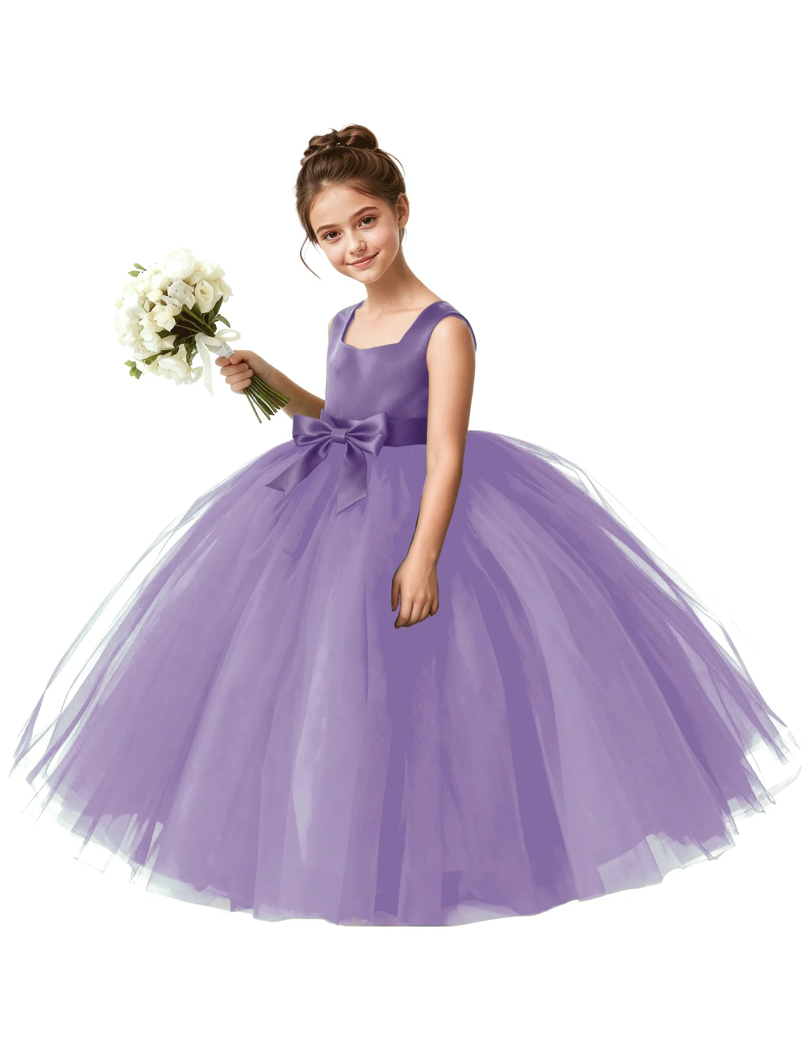 Vestido de princesa sin mangas de encaje