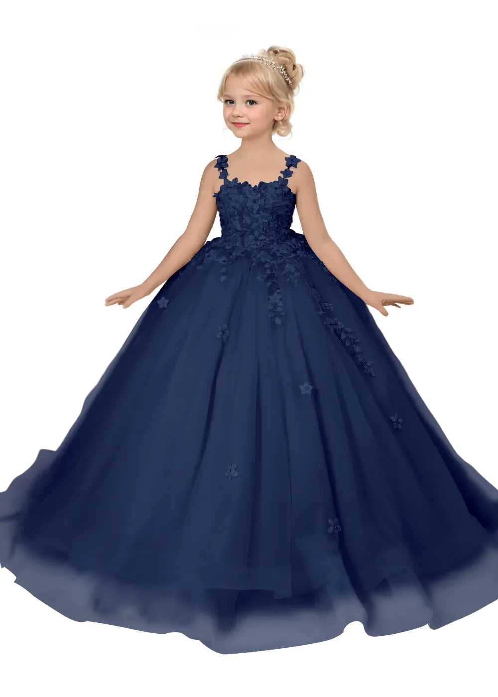 Floral Embroidered Princess Dress