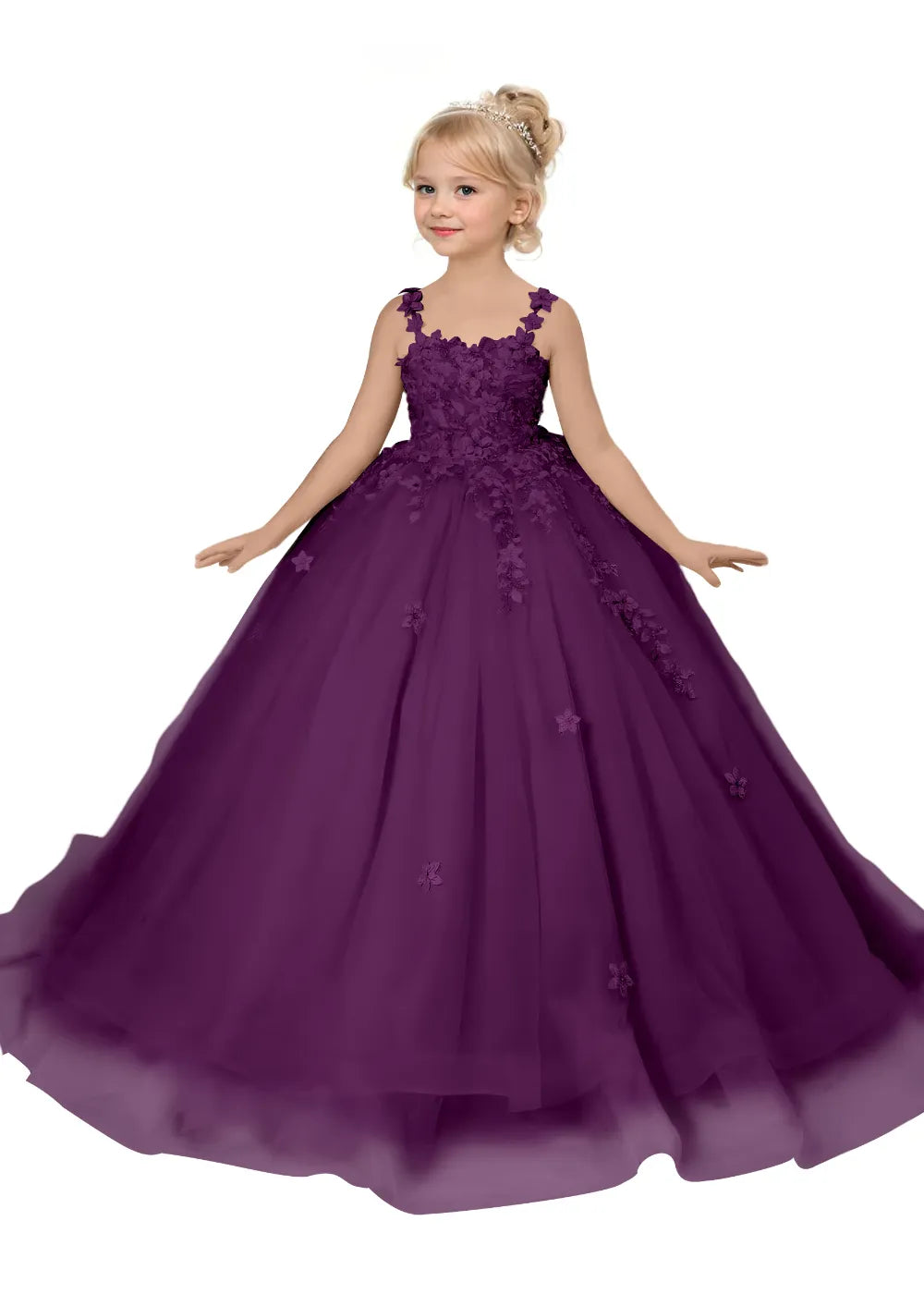 Floral Embroidered Princess Dress