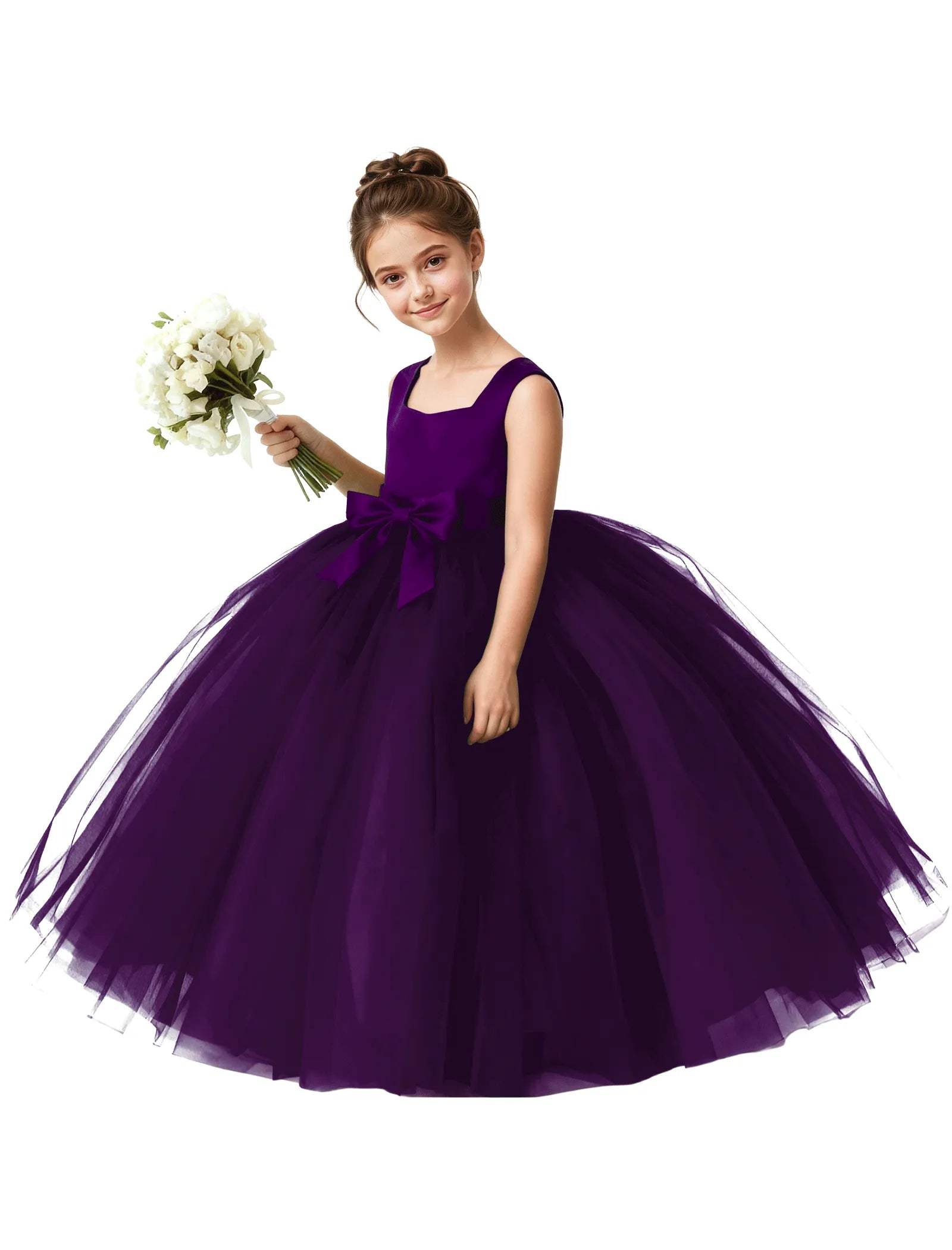 Vestido de princesa sin mangas de encaje