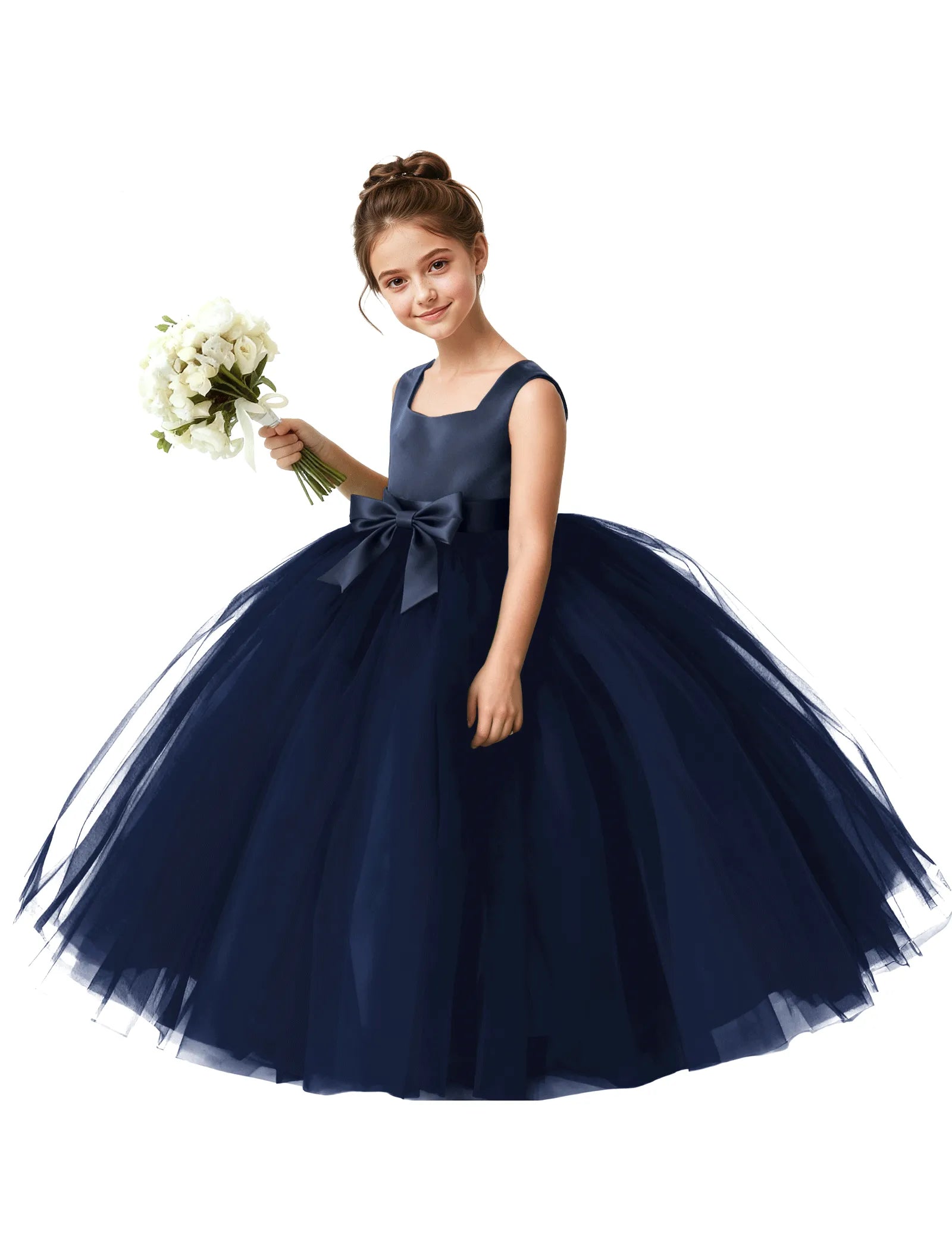 Vestido de princesa sin mangas de encaje