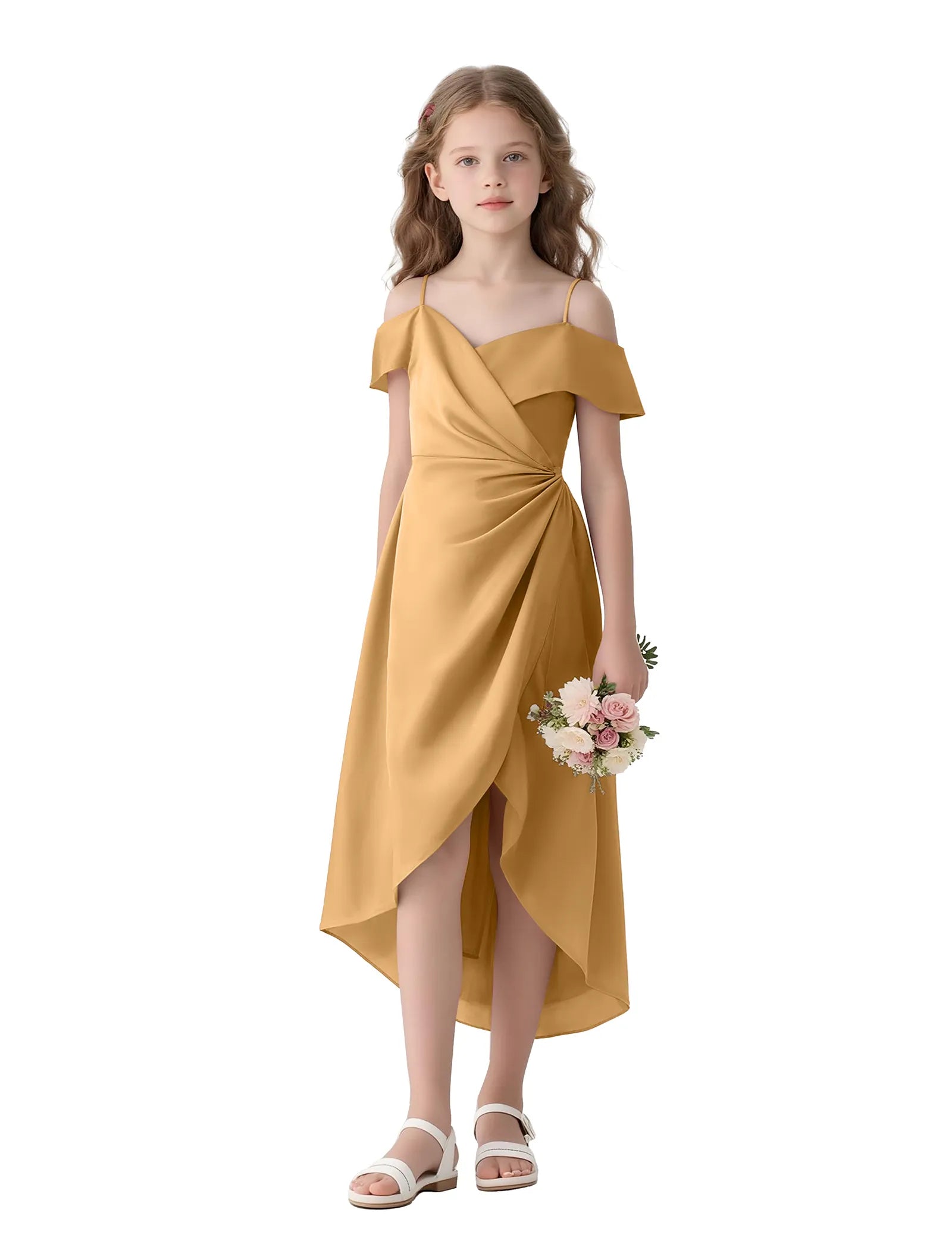 Aurelia Flutter Shoulder Party Dress