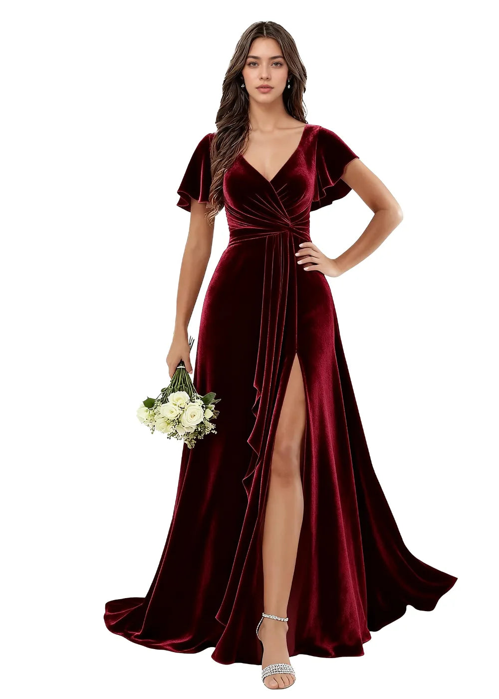 Temptation Twist – Elegant Velvet Formal Gown