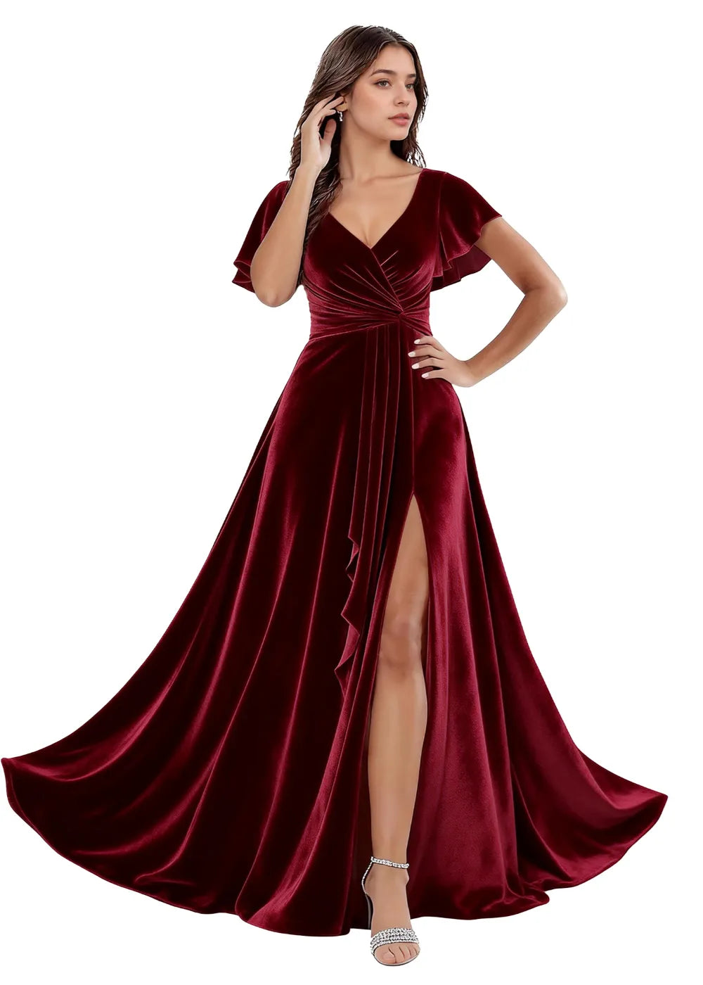 Temptation Twist – Elegant Velvet Formal Gown