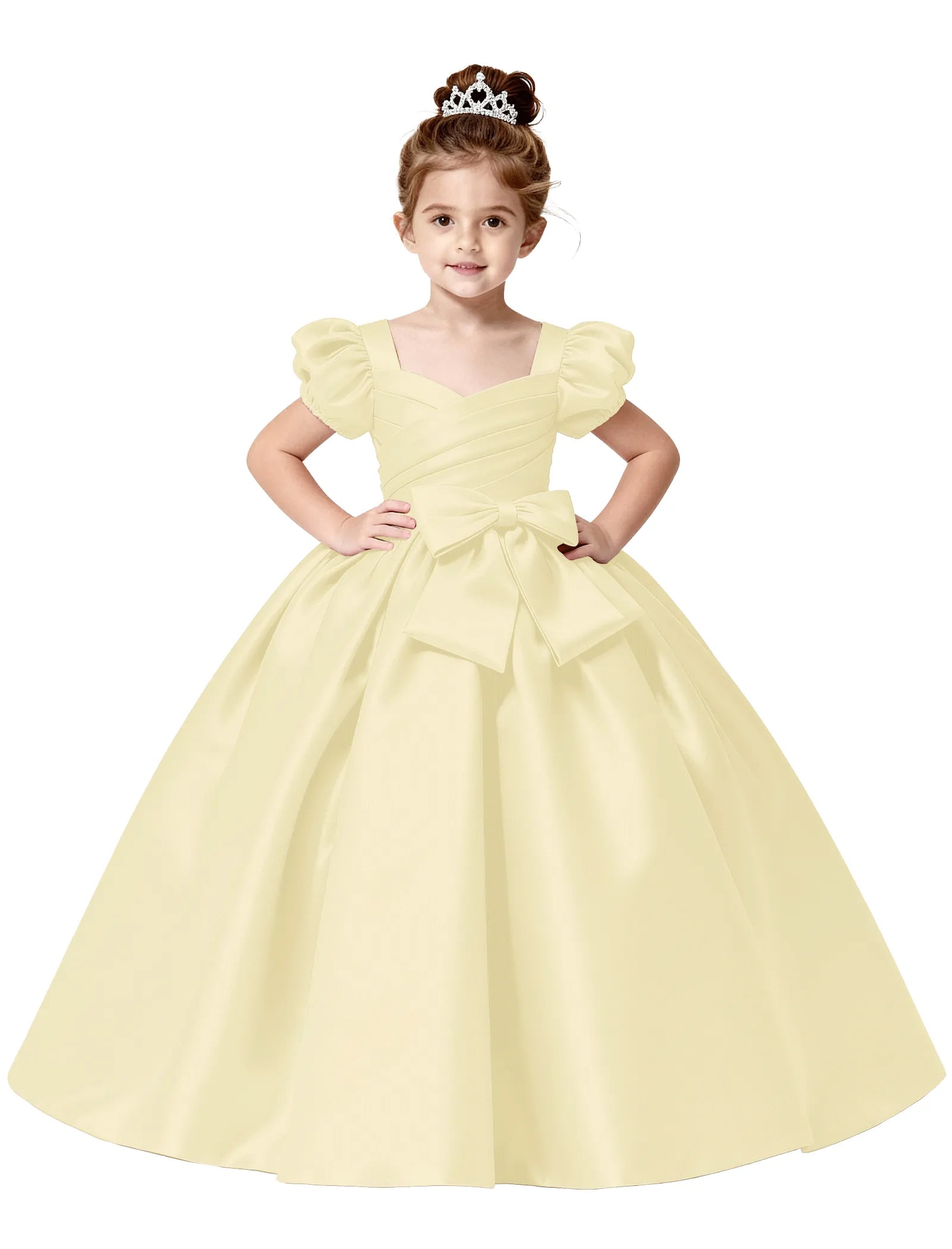 Vestido de princesa sin mangas de encaje