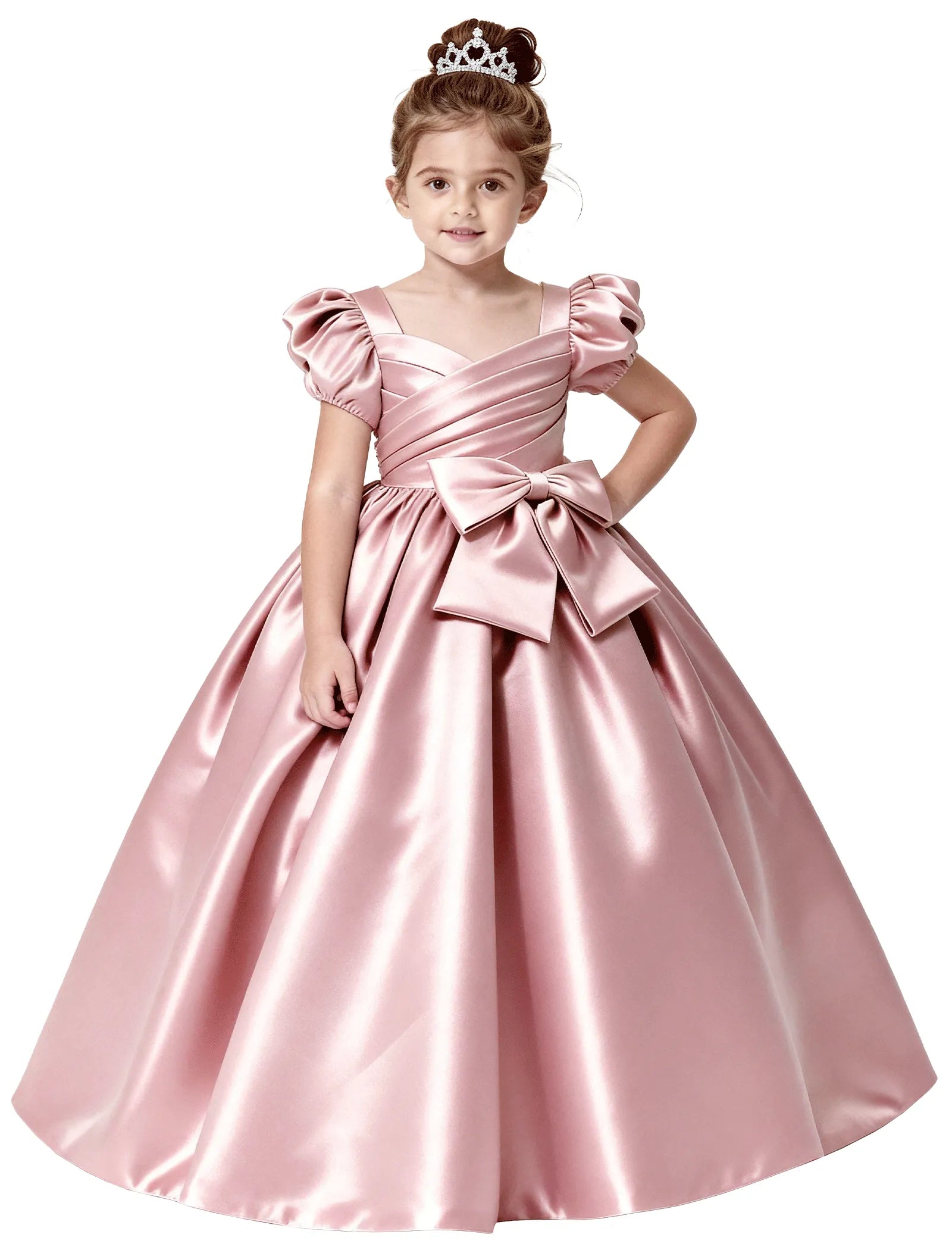 Vestido de princesa sin mangas de encaje