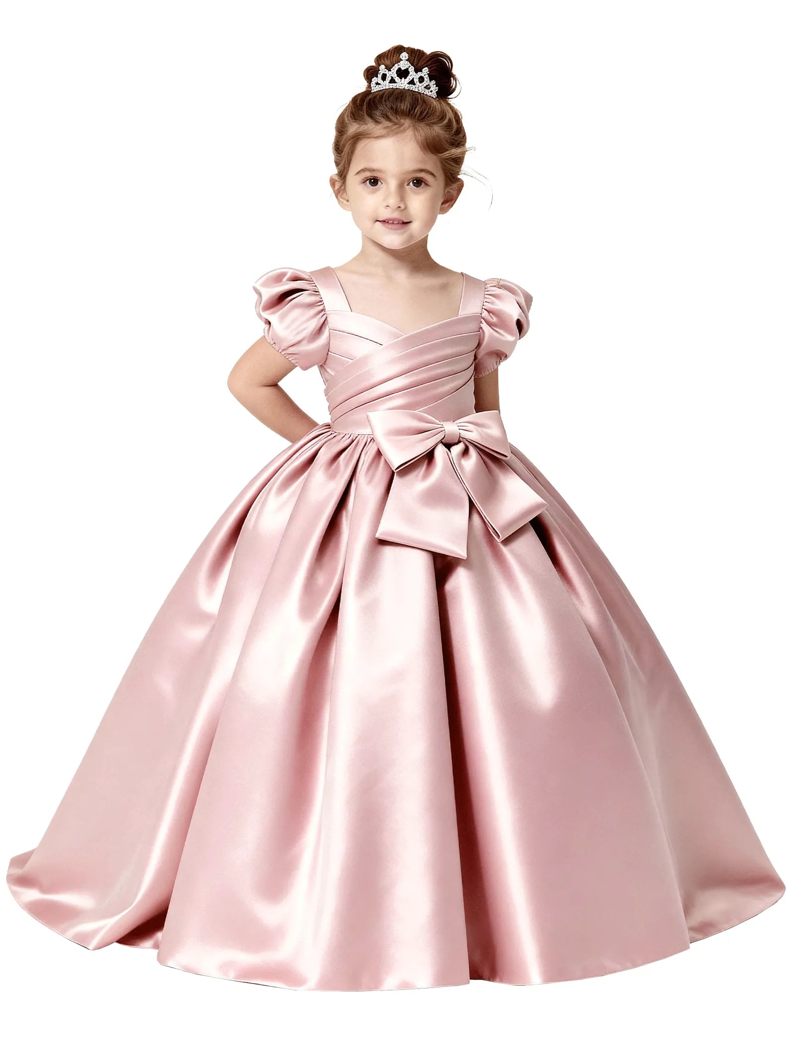 Vestido de princesa sin mangas de encaje