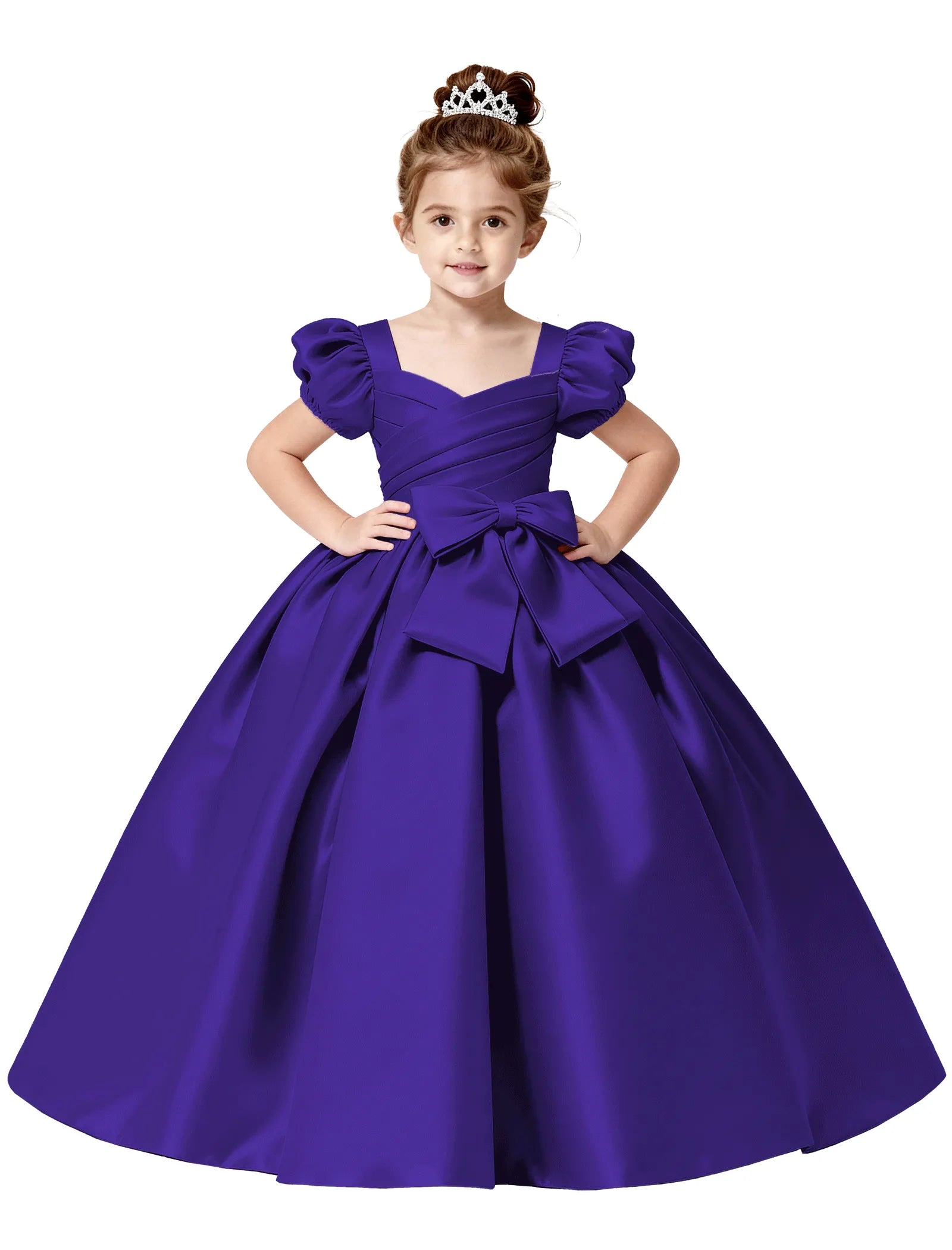 Vestido de princesa sin mangas de encaje