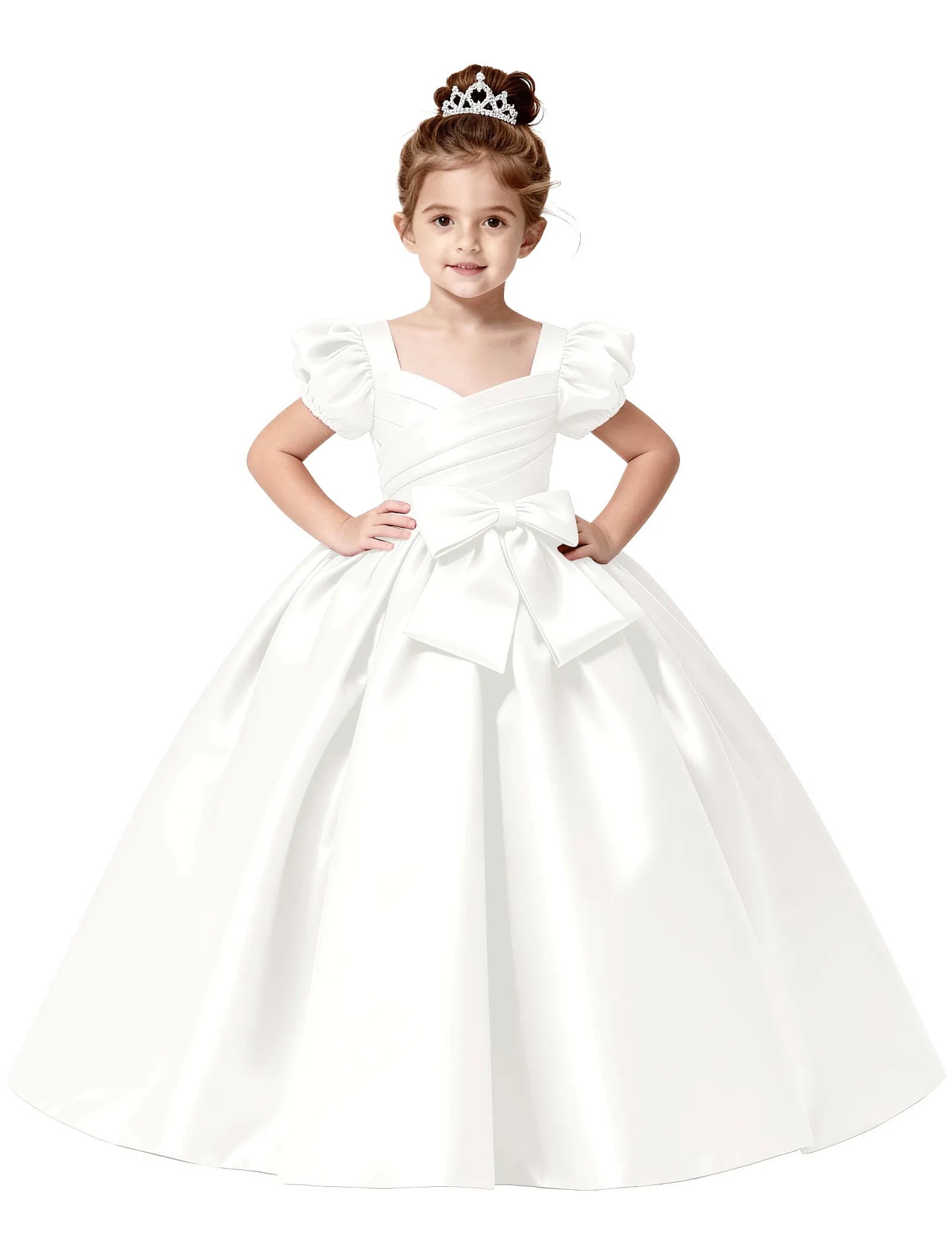 Vestido de princesa sin mangas de encaje