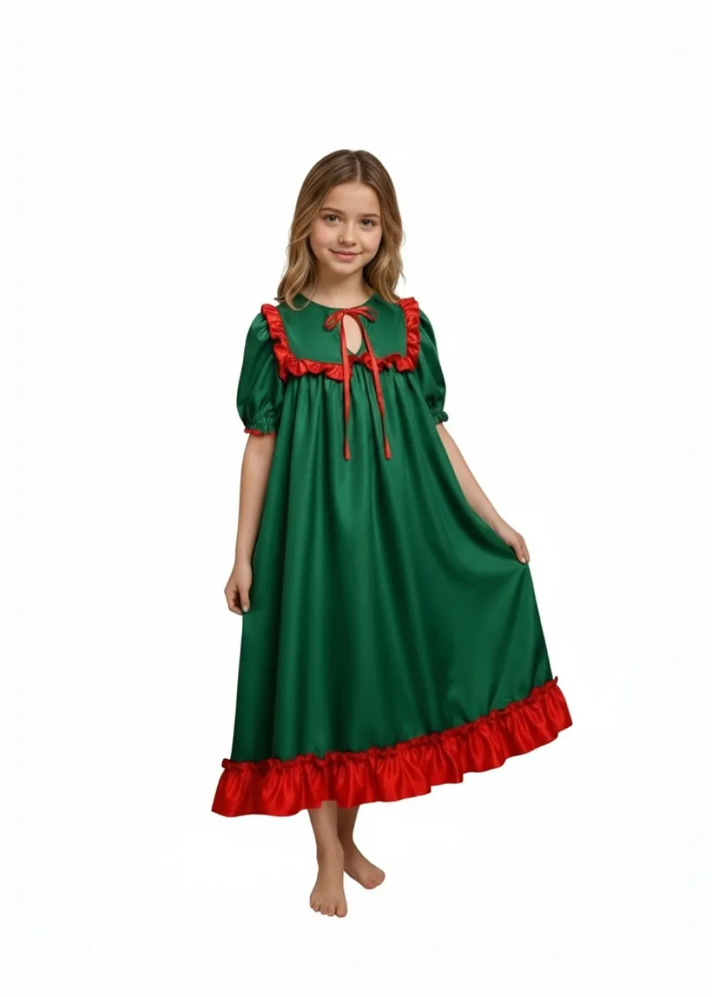 Green Christmas Dresses & Girls Christmas Pajamas for Holiday Joy | Fynony Green Christmas Dresses & Girls Christmas Pajamas for Holiday Joy | Fynony