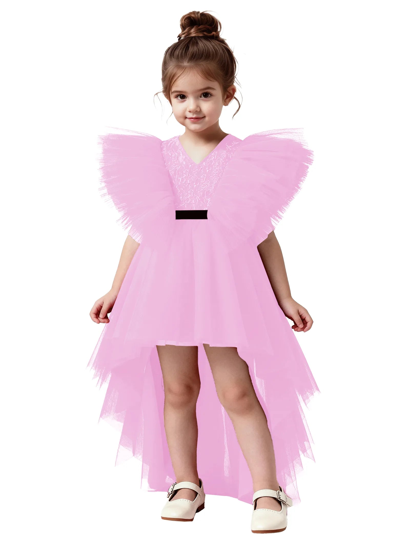 Statement Butterfly Sleeve Dress for Girls