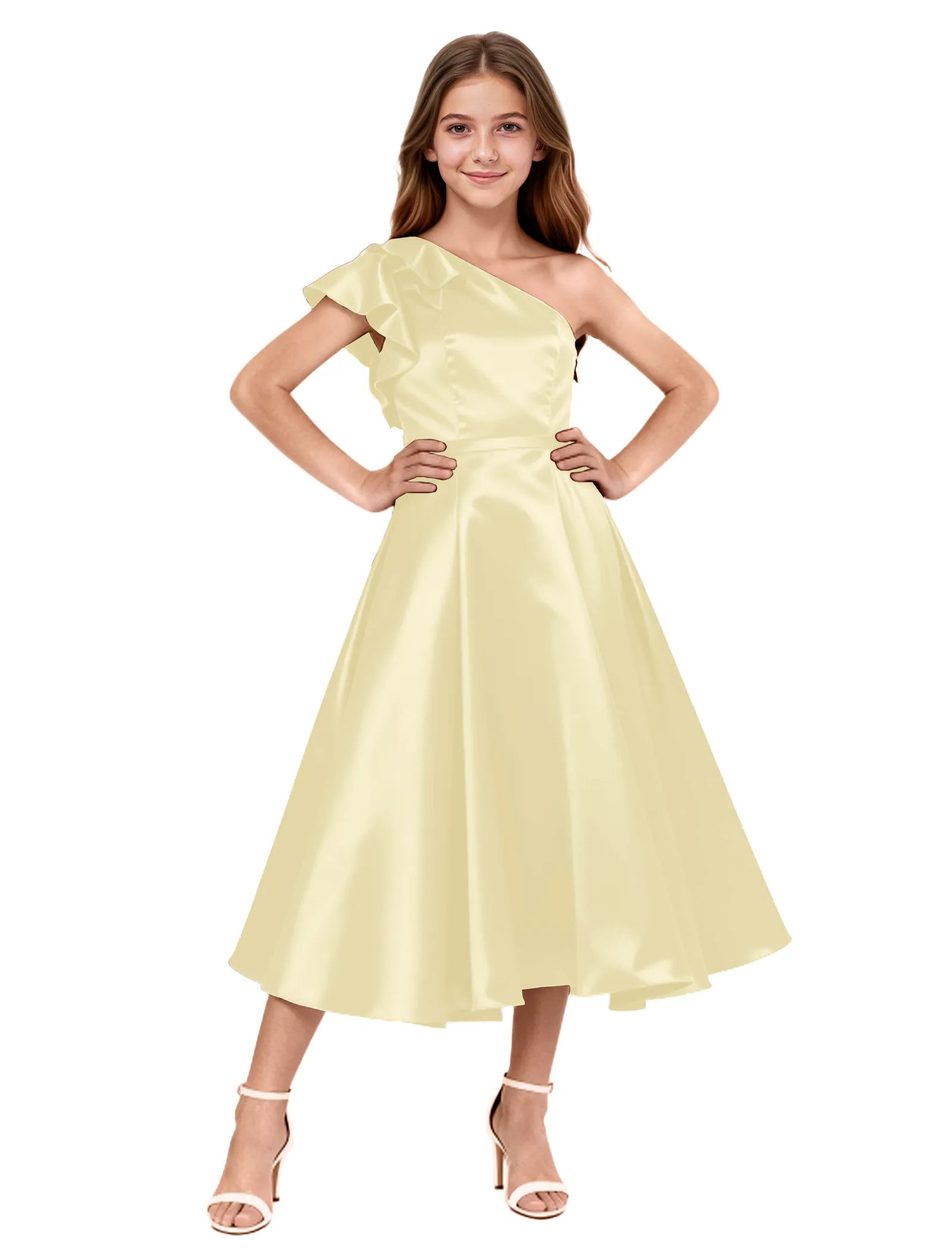 Vestido de princesa sin mangas de encaje