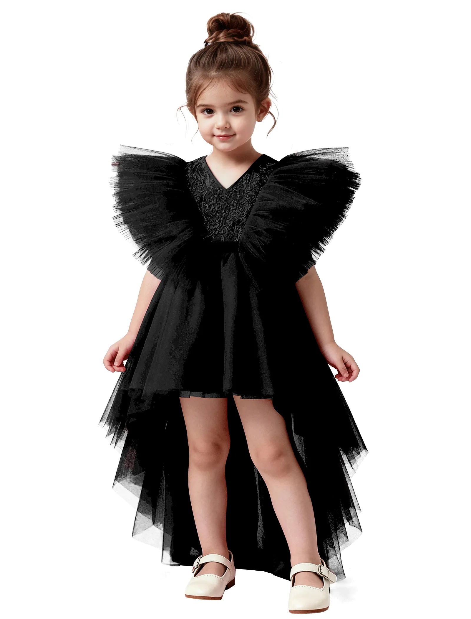 Statement Butterfly Sleeve Dress for Girls