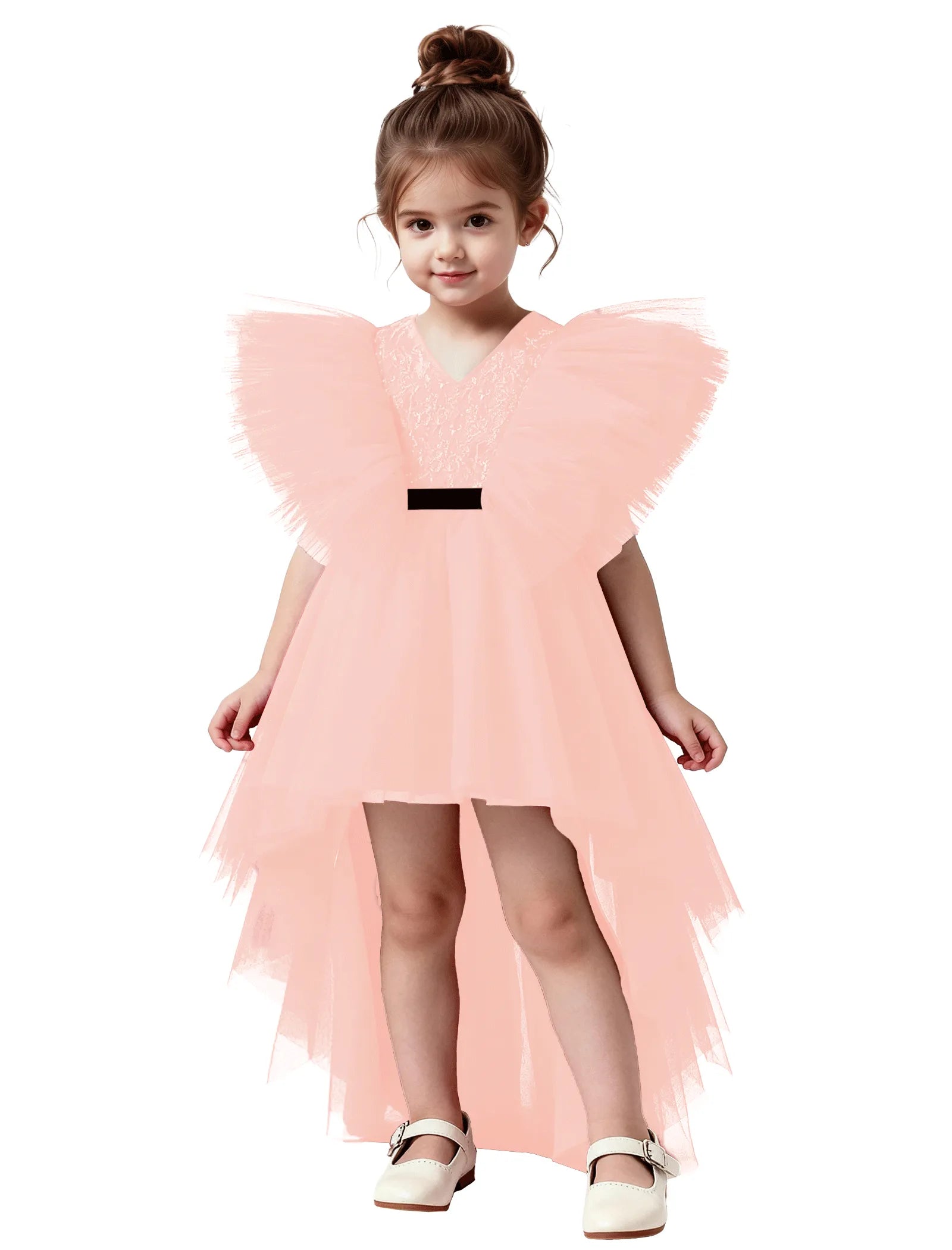 Statement Butterfly Sleeve Dress for Girls