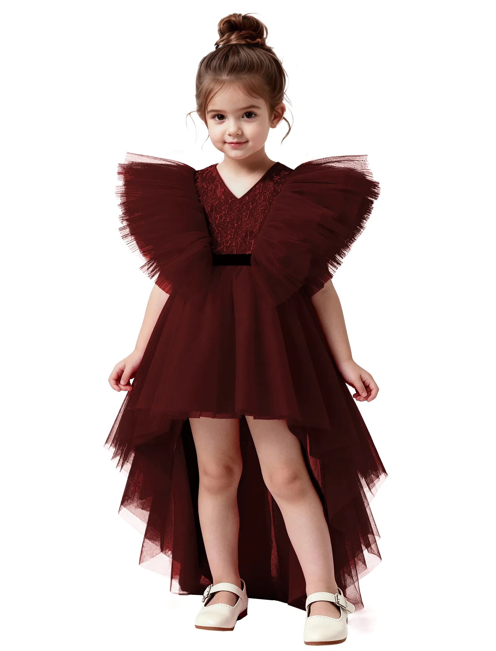 Statement Butterfly Sleeve Dress for Girls