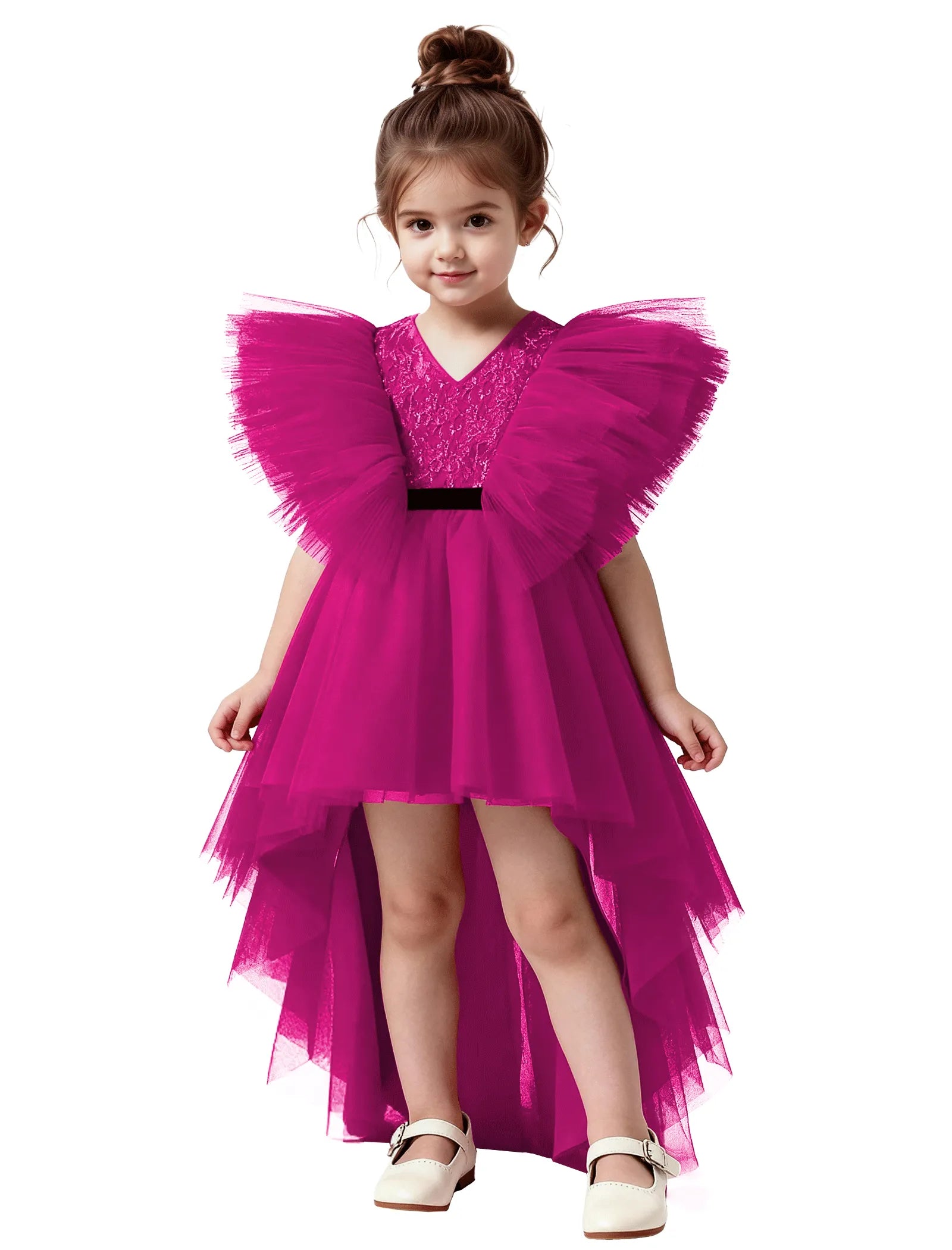 Statement Butterfly Sleeve Dress for Girls