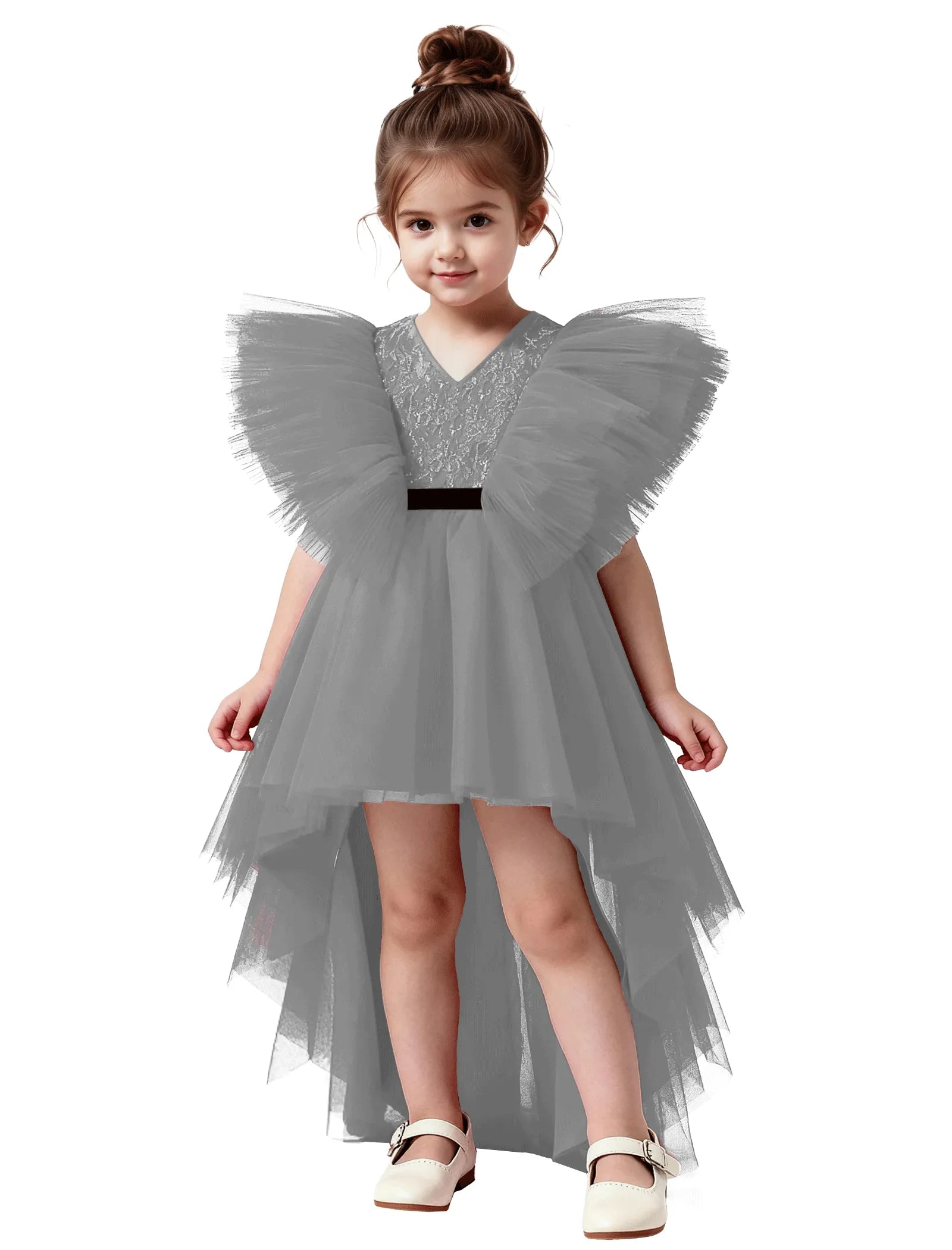 Statement Butterfly Sleeve Dress for Girls